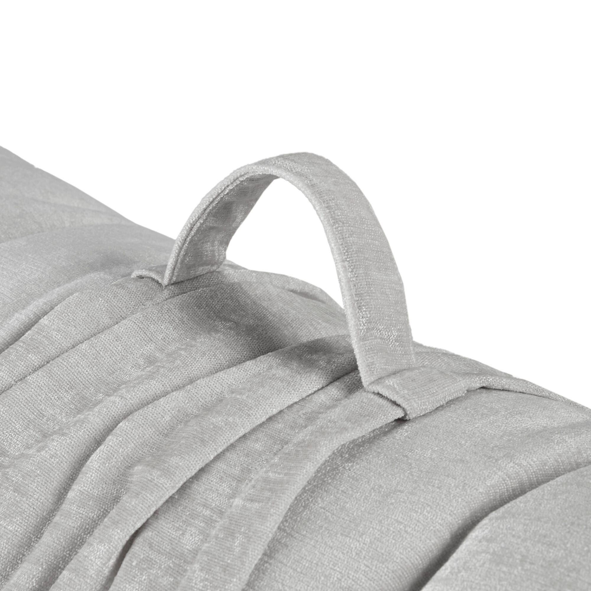 Intelligent Design Edelia Chenille Lounge Floor Pillow, Gray, large