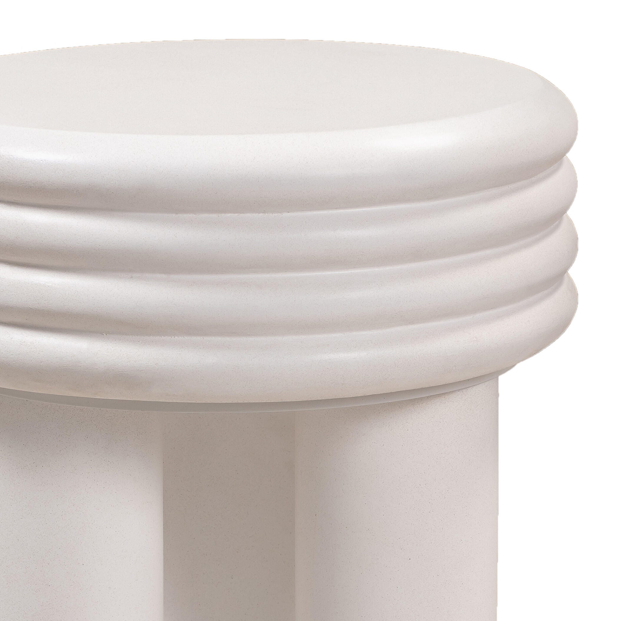 TOV Furniture Delta Ivory Concrete Side Table, , large