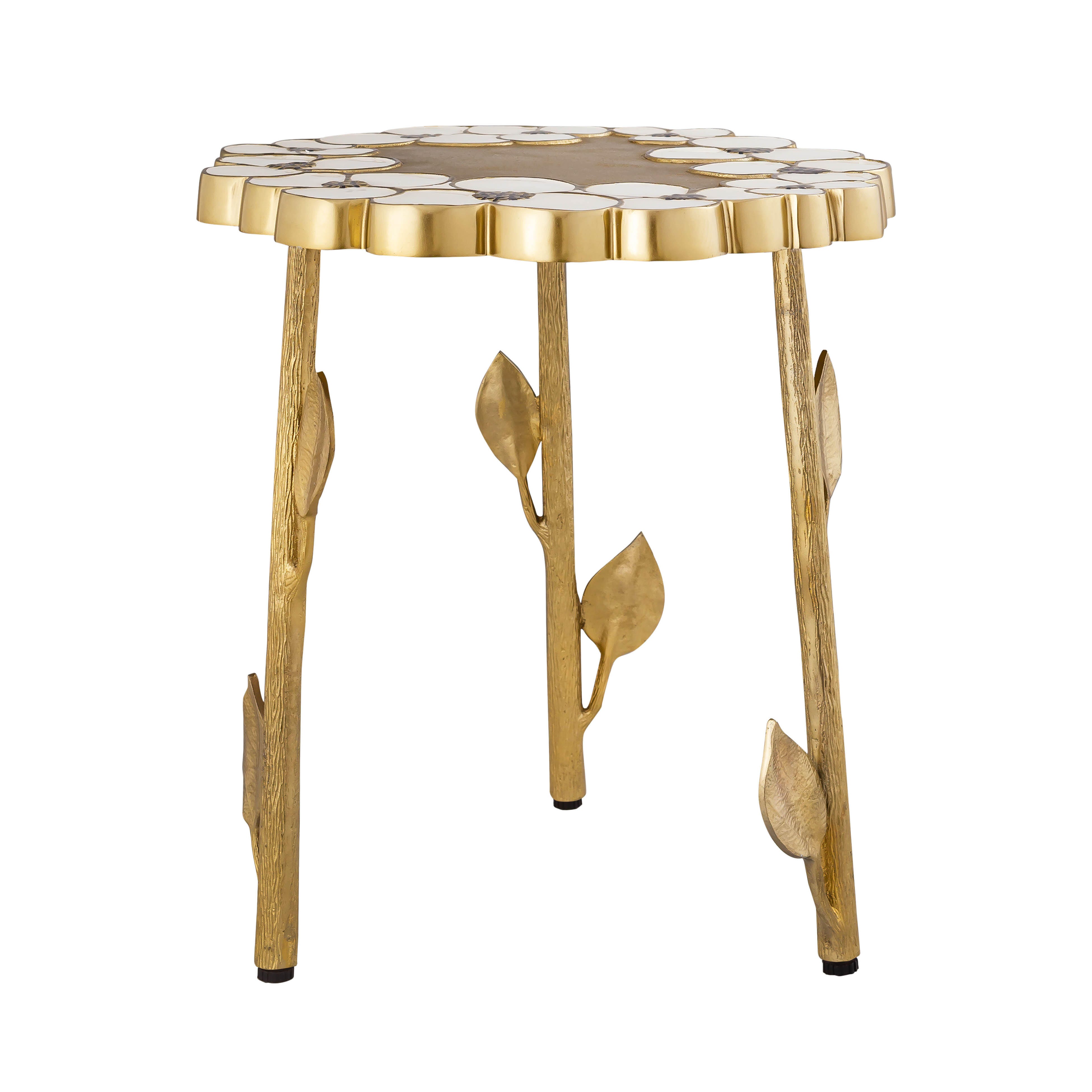TOV Furniture Flor Handpainted Side Table, , large