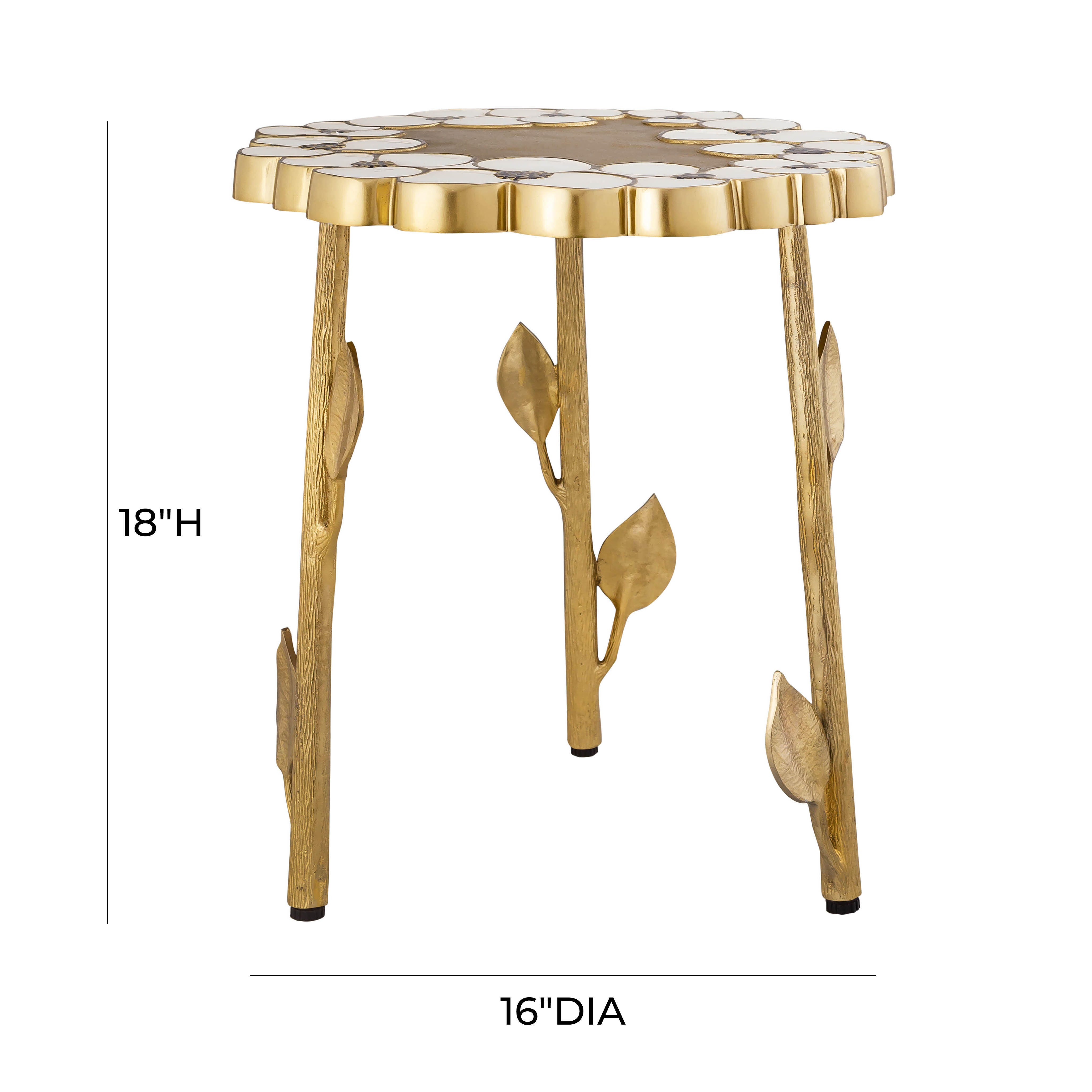 TOV Furniture Flor Handpainted Side Table, , large
