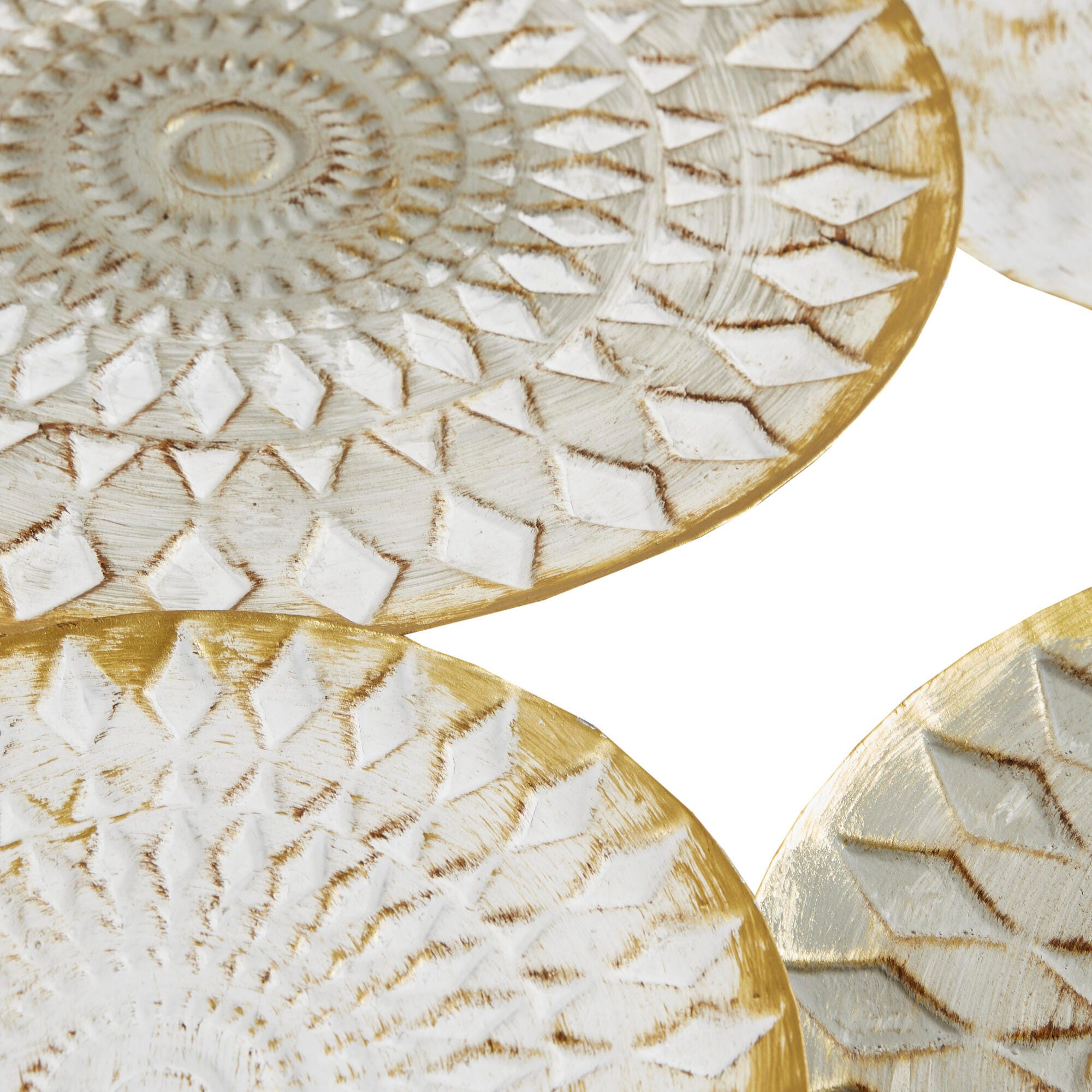 Madison Park White Multi Metal Plates Wall Decor, , large