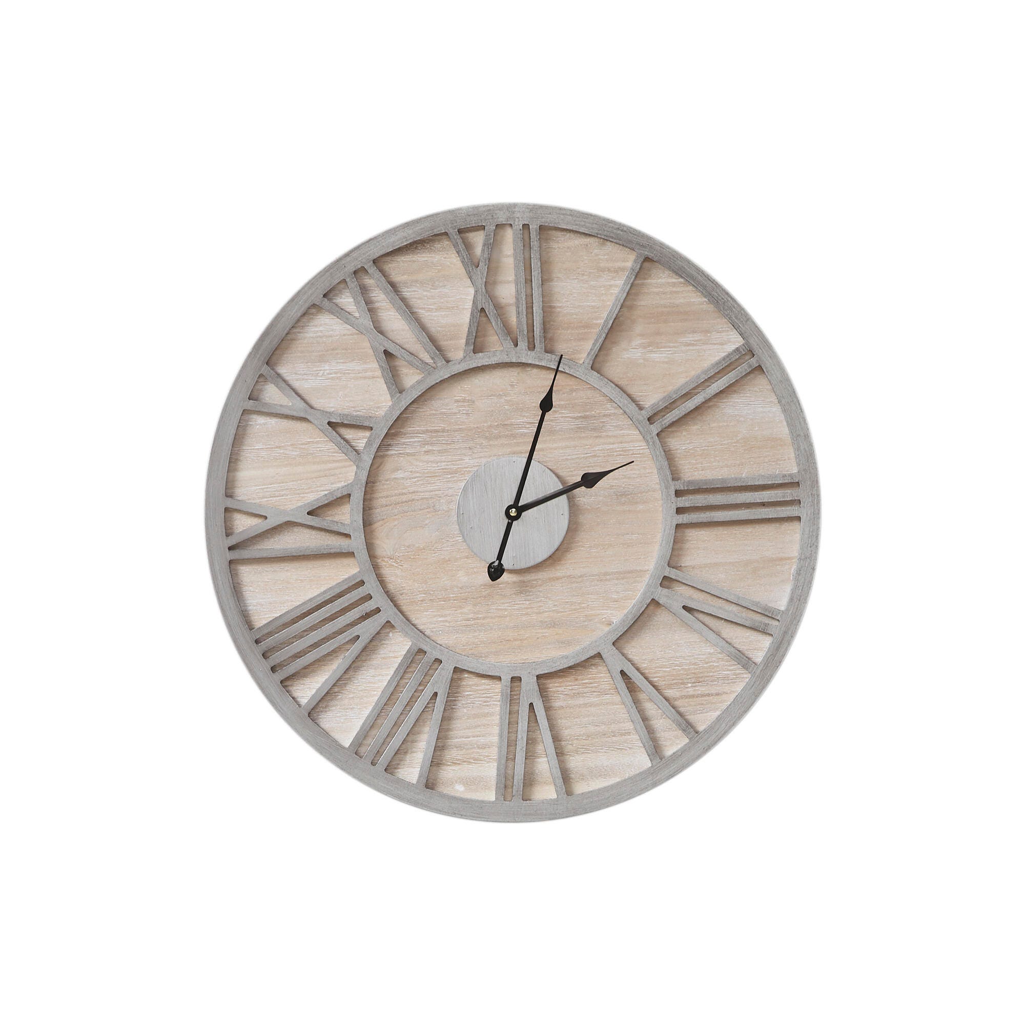 Madison Park Natural Wall Clock, , large