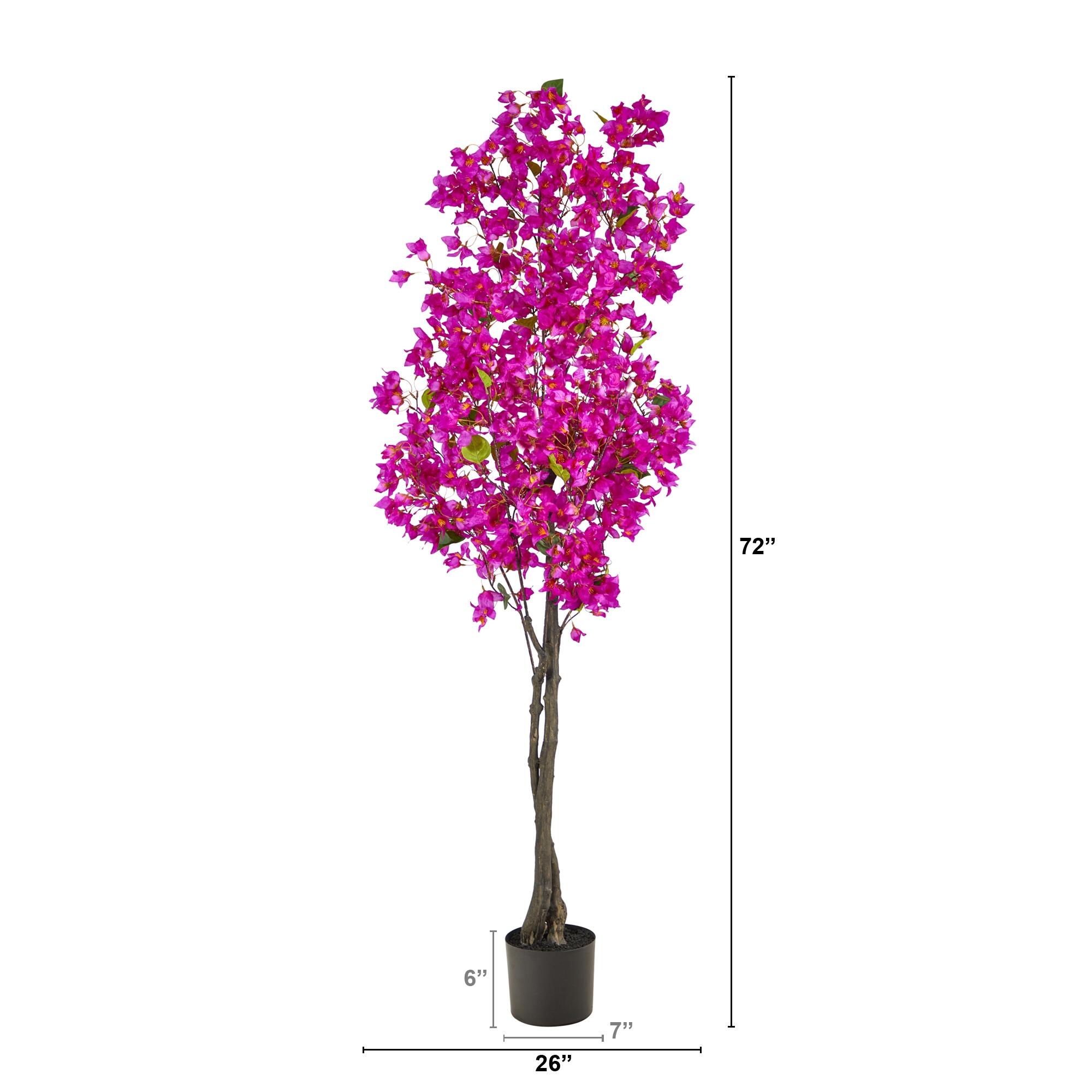 6’ Bougainvillea Artificial Tree, Purple, large