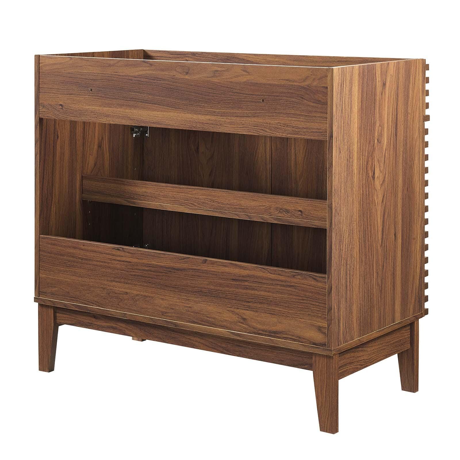 Render 36" Bathroom Vanity Cabinet, Walnut, large