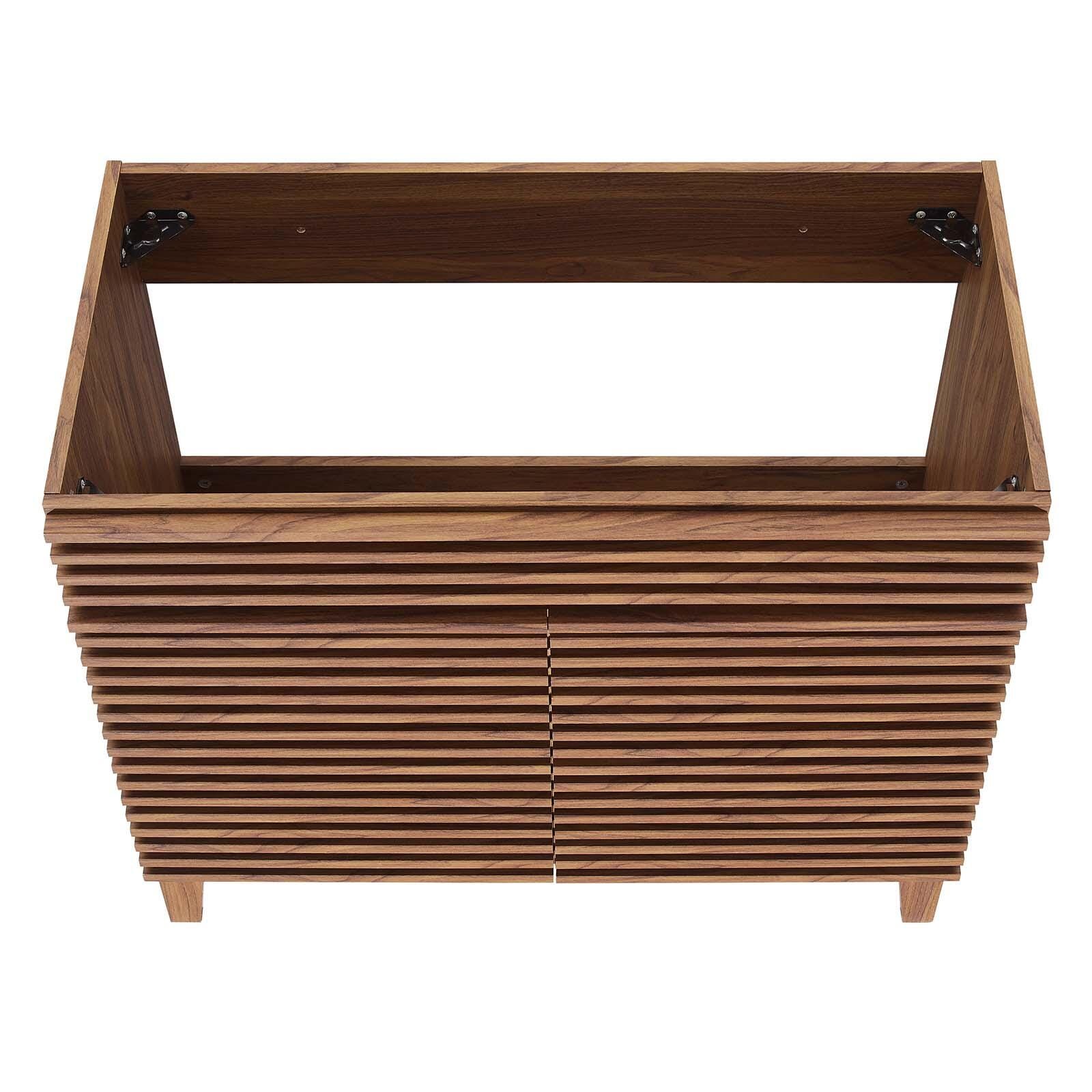 Render 36" Bathroom Vanity Cabinet, Walnut, large