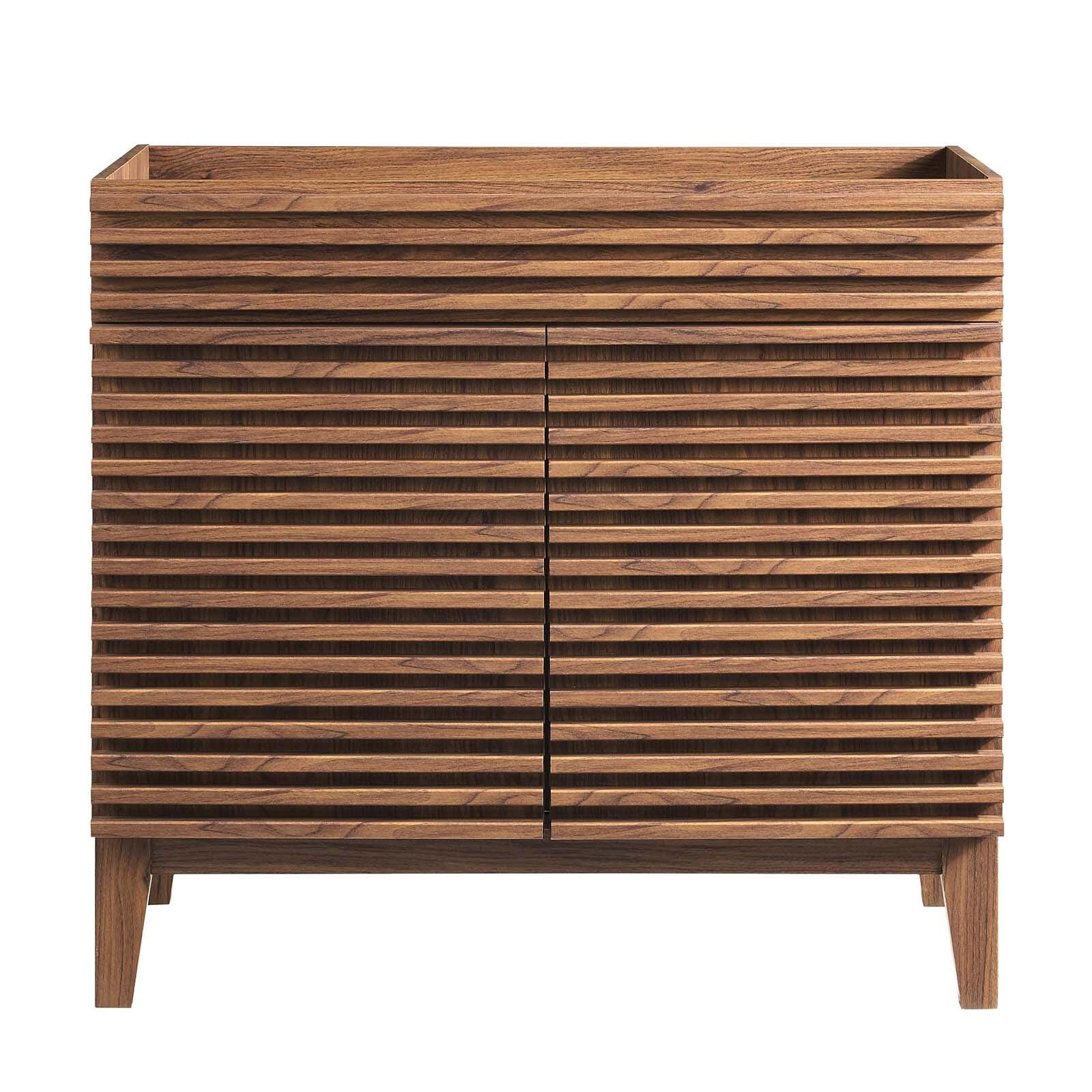 Render 36" Bathroom Vanity Cabinet, Walnut, large