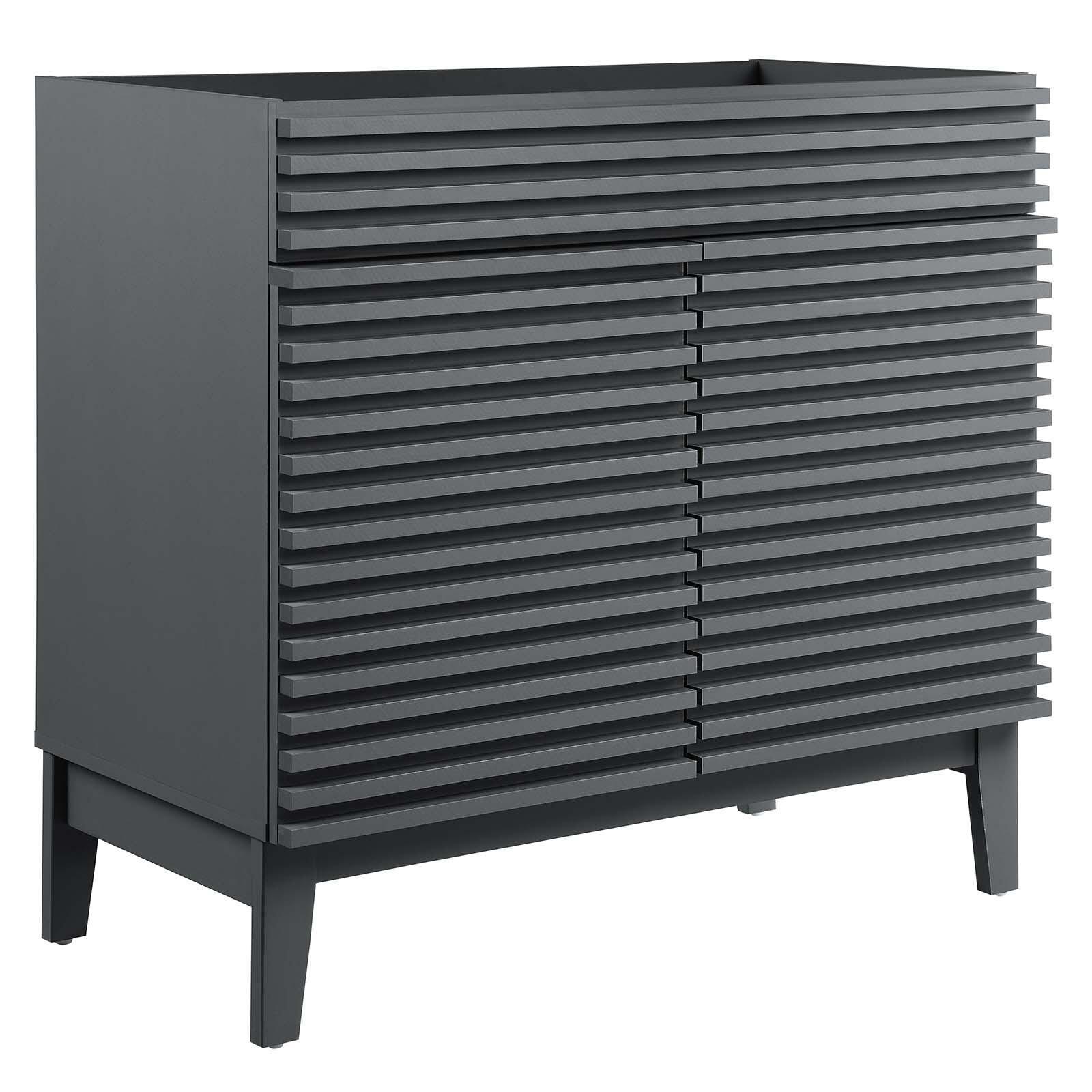 Render 36" Bathroom Vanity Cabinet, Gray, large