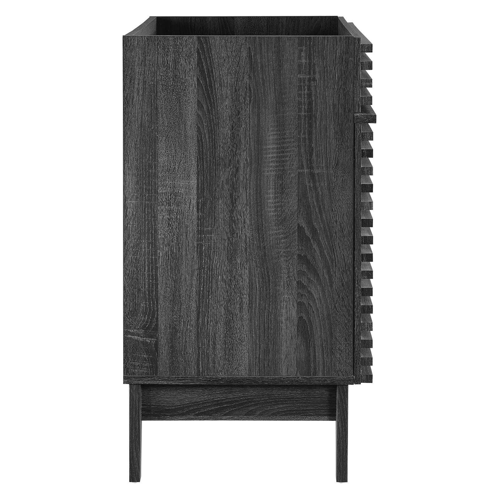 Modway Render 36" Bathroom Vanity Cabinet, Charcoal, large