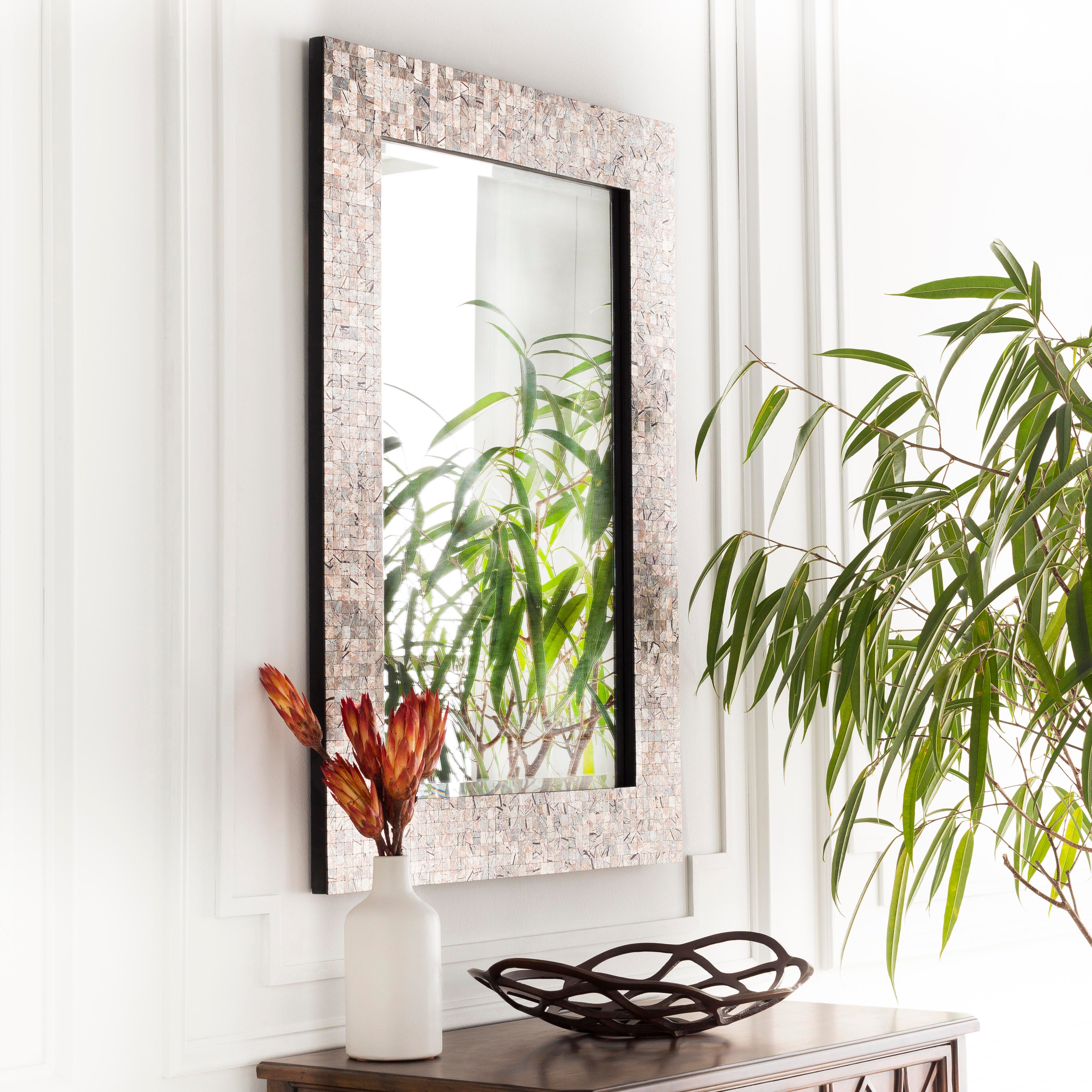 Whitaker Gray Mother of Pearl 40" x 28" x 1" Mirror, , large