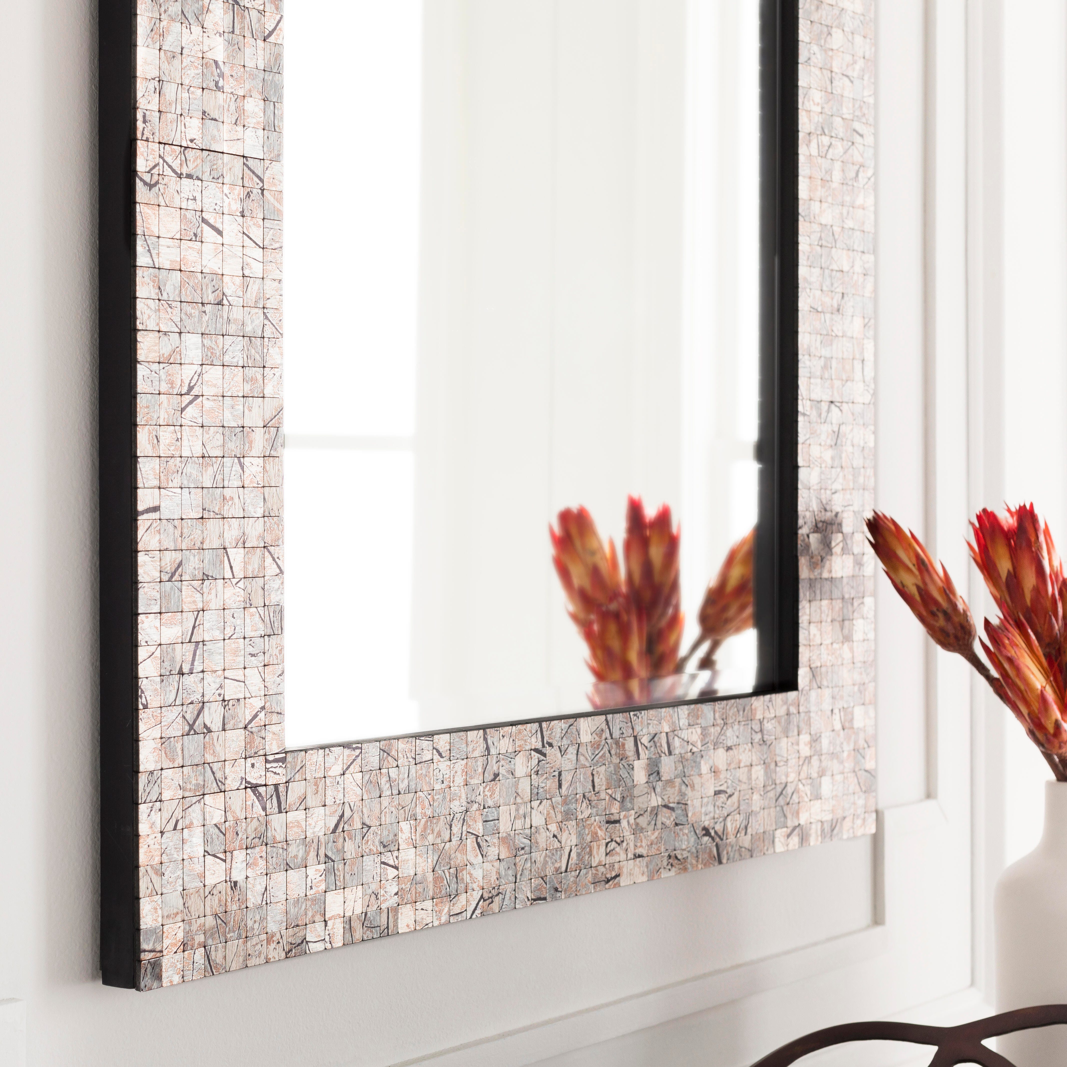 Whitaker Gray Mother of Pearl 40" x 28" x 1" Mirror, , large