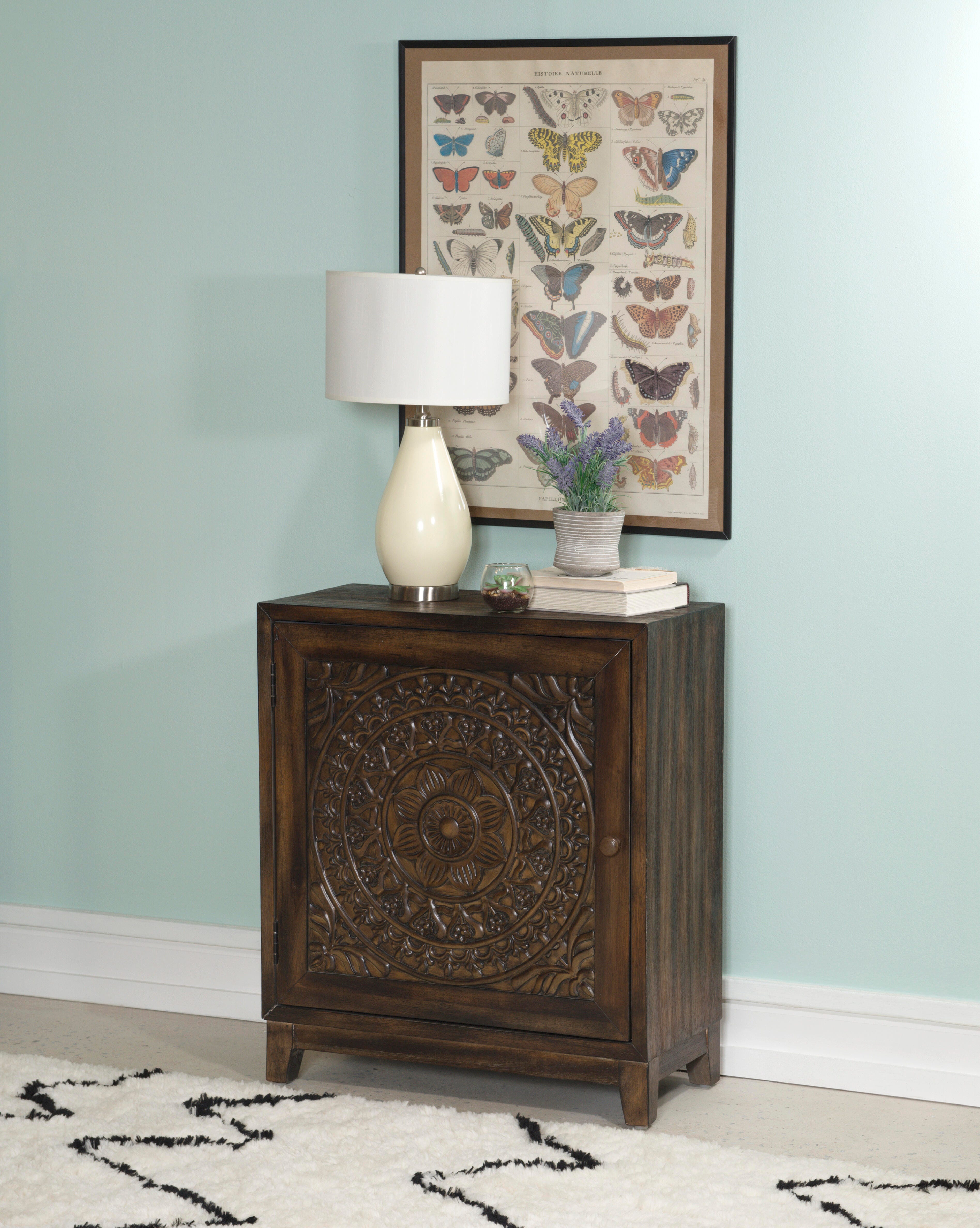 Linon Shelby Accent Cabinet, Brown, rollover