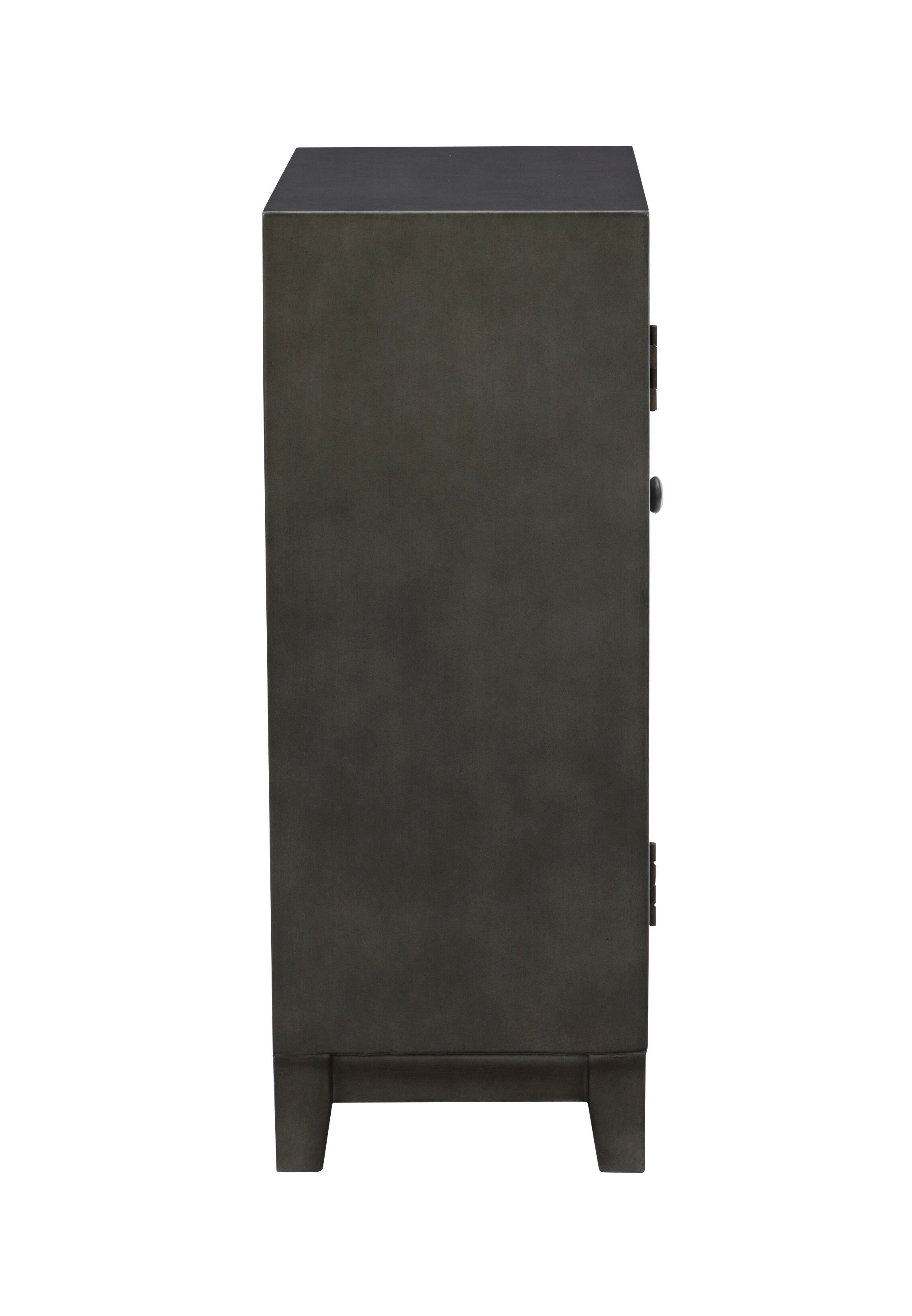 Linon Shelby Accent Cabinet, Dark Gray, large