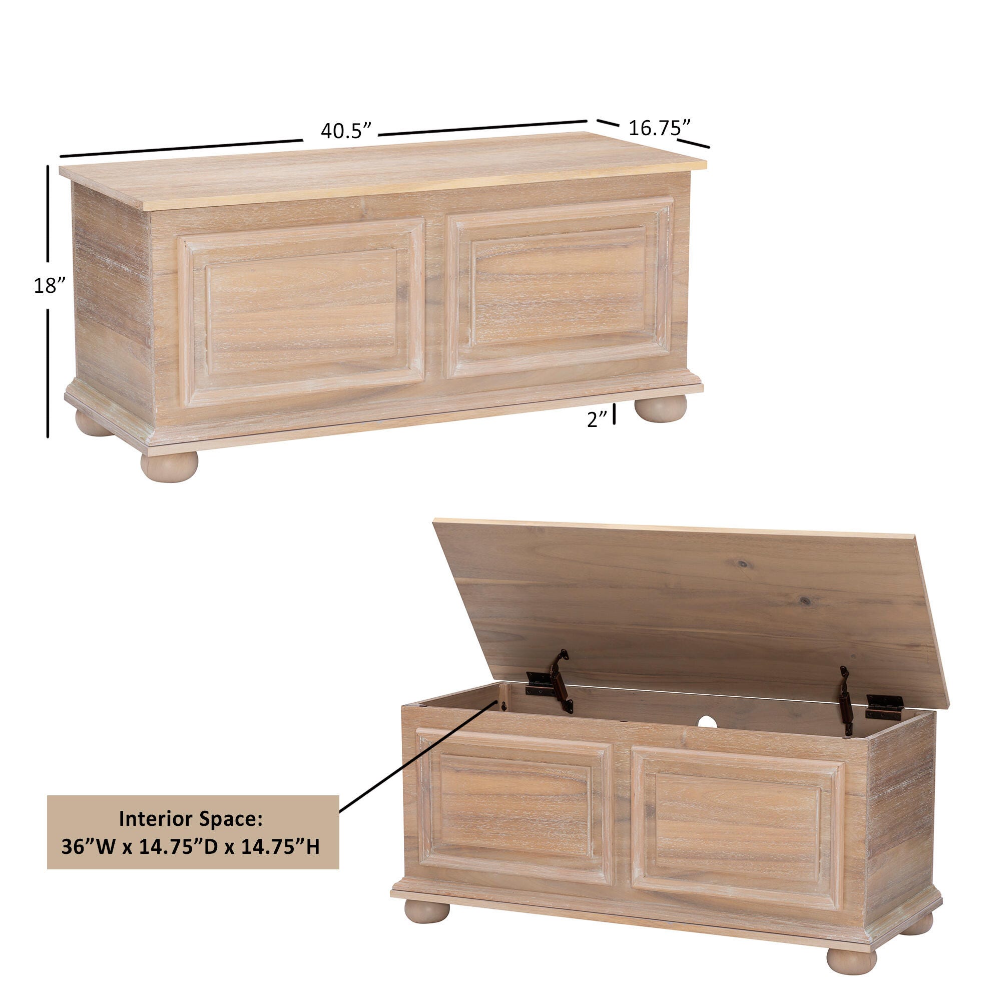 Linon Caldwell Cedar Chest, , large