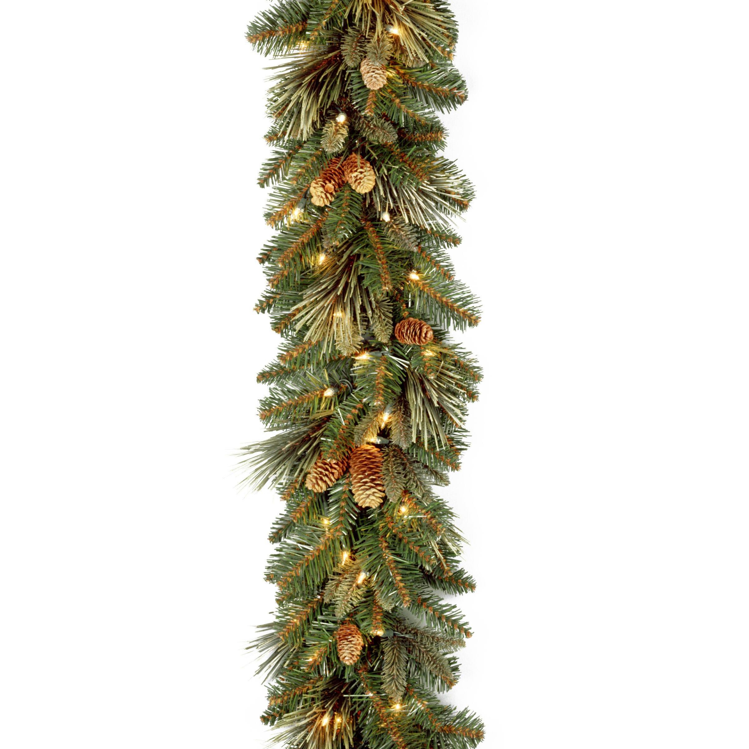 National Tree Company 9 ft. Carolina Pine Garland with Battery Operated LED Lights, , large