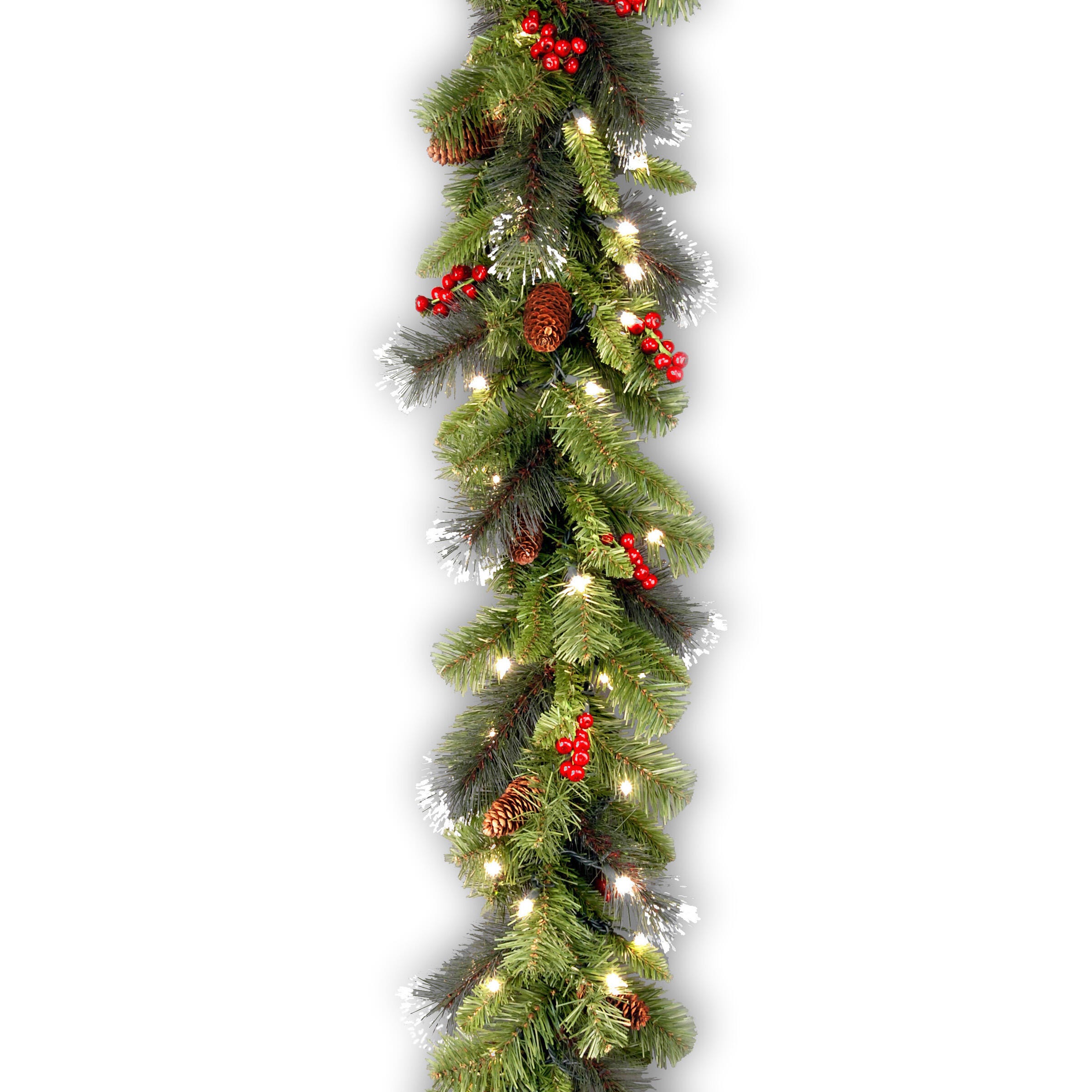 National Tree Company 9 ft. Crestwood Spruce Garland with Clear Lights, , large