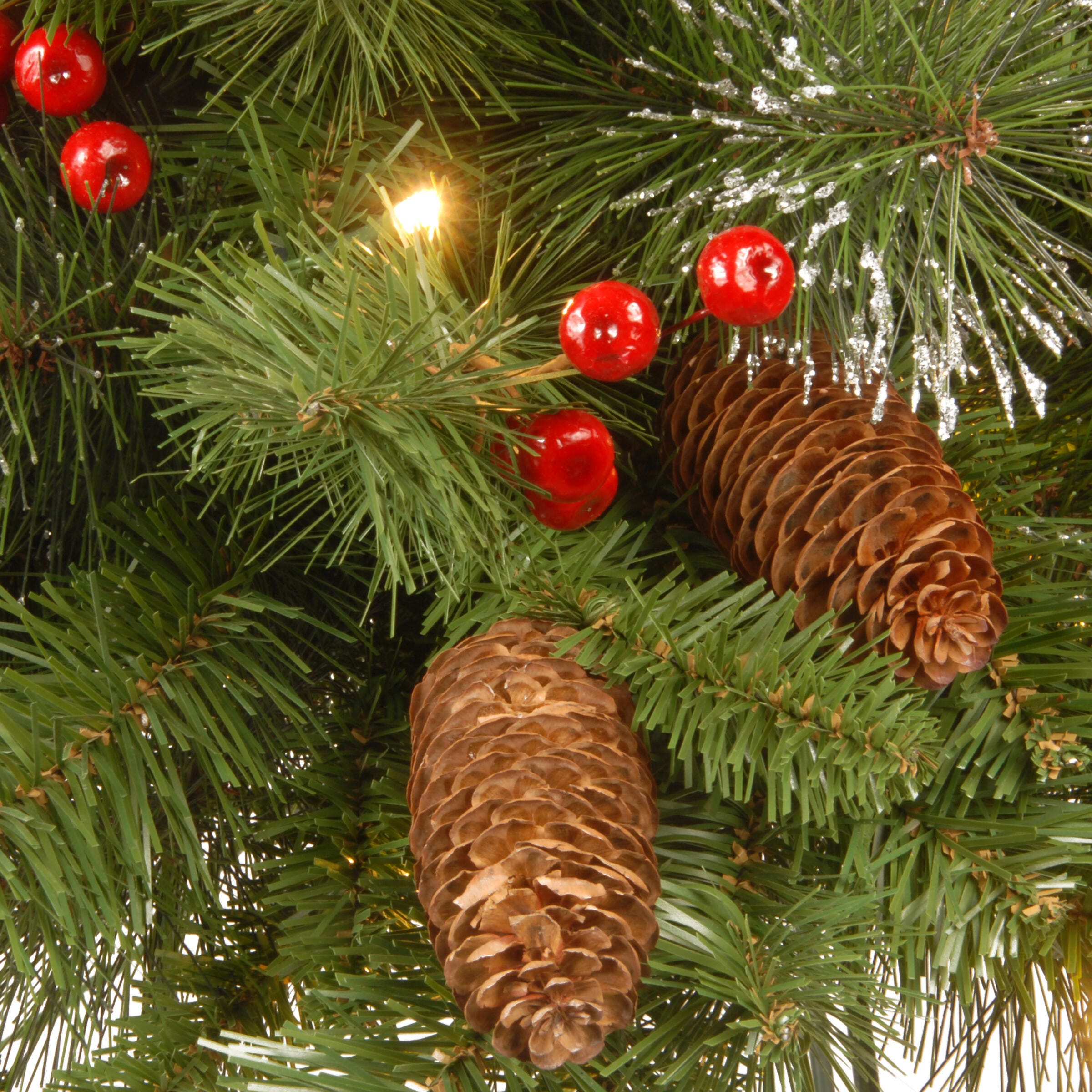 National Tree Company 9 ft. Crestwood Spruce Garland with Clear Lights, , large