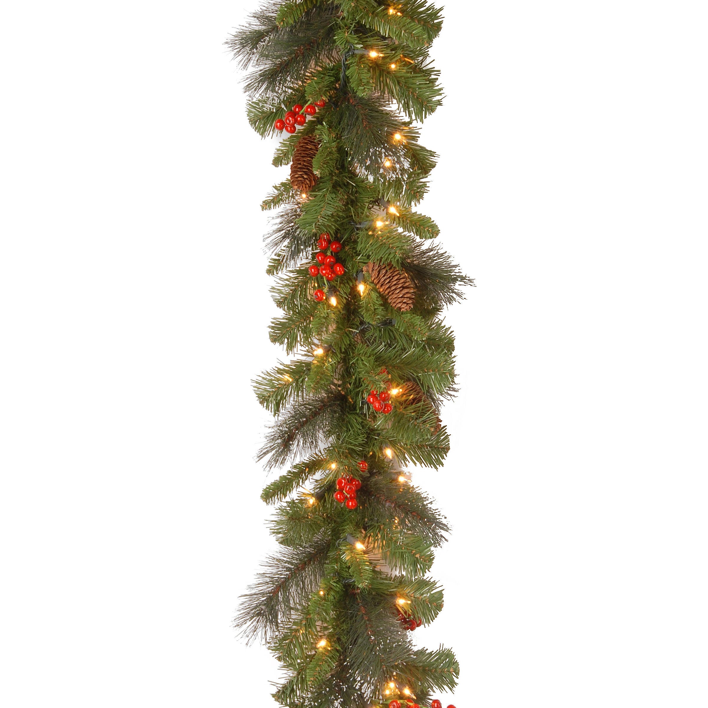 National Tree Company 9 ft. Crestwood Spruce Garland with Clear Lights, , large