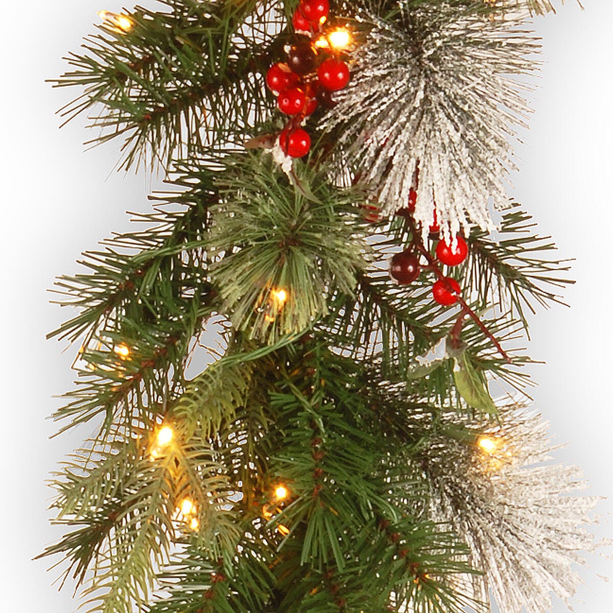 National Tree Company 9 ft. Wintry Berry Garland with Clear Lights, , large