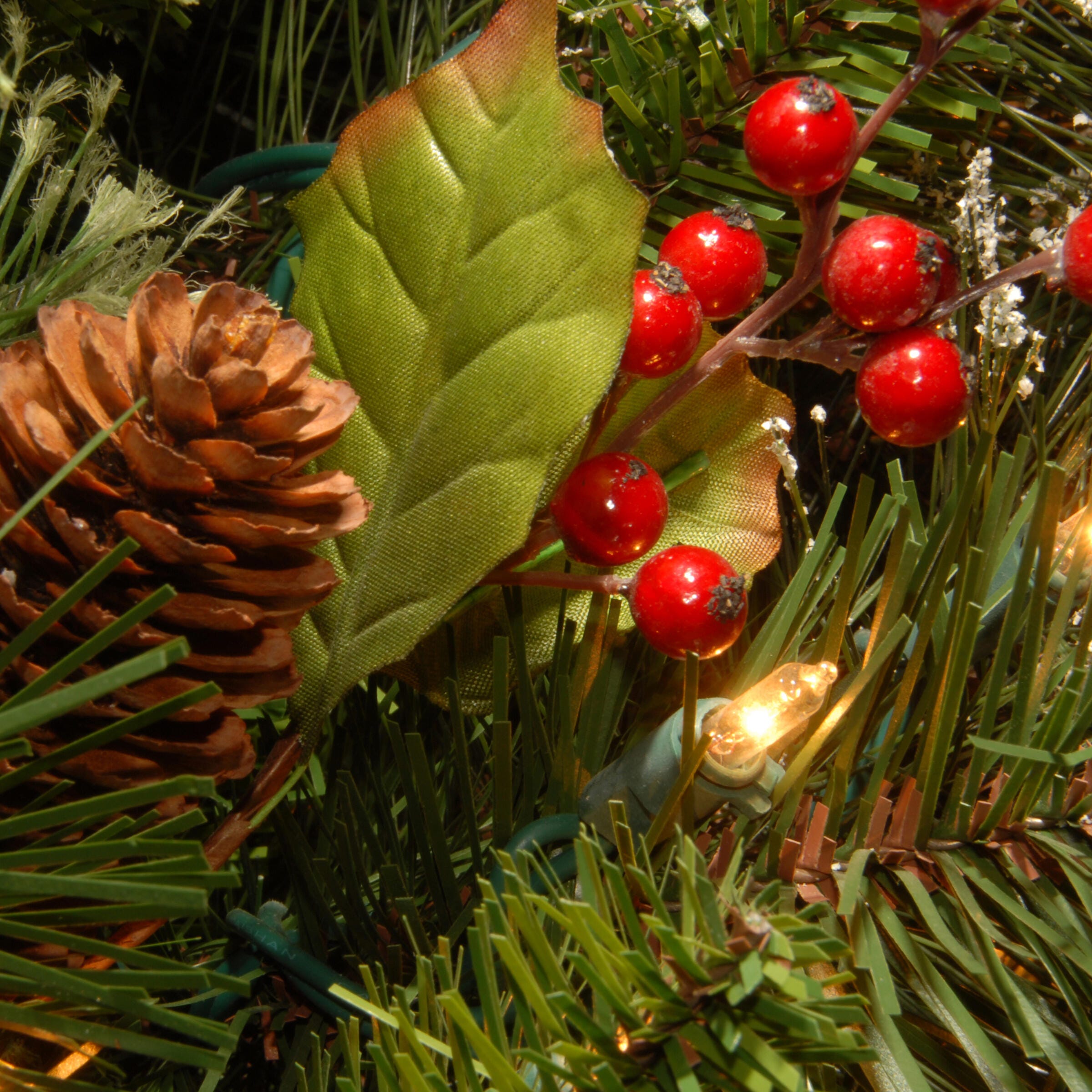 National Tree Company 9 ft. Wintry Pine Garland with Clear Lights, , large