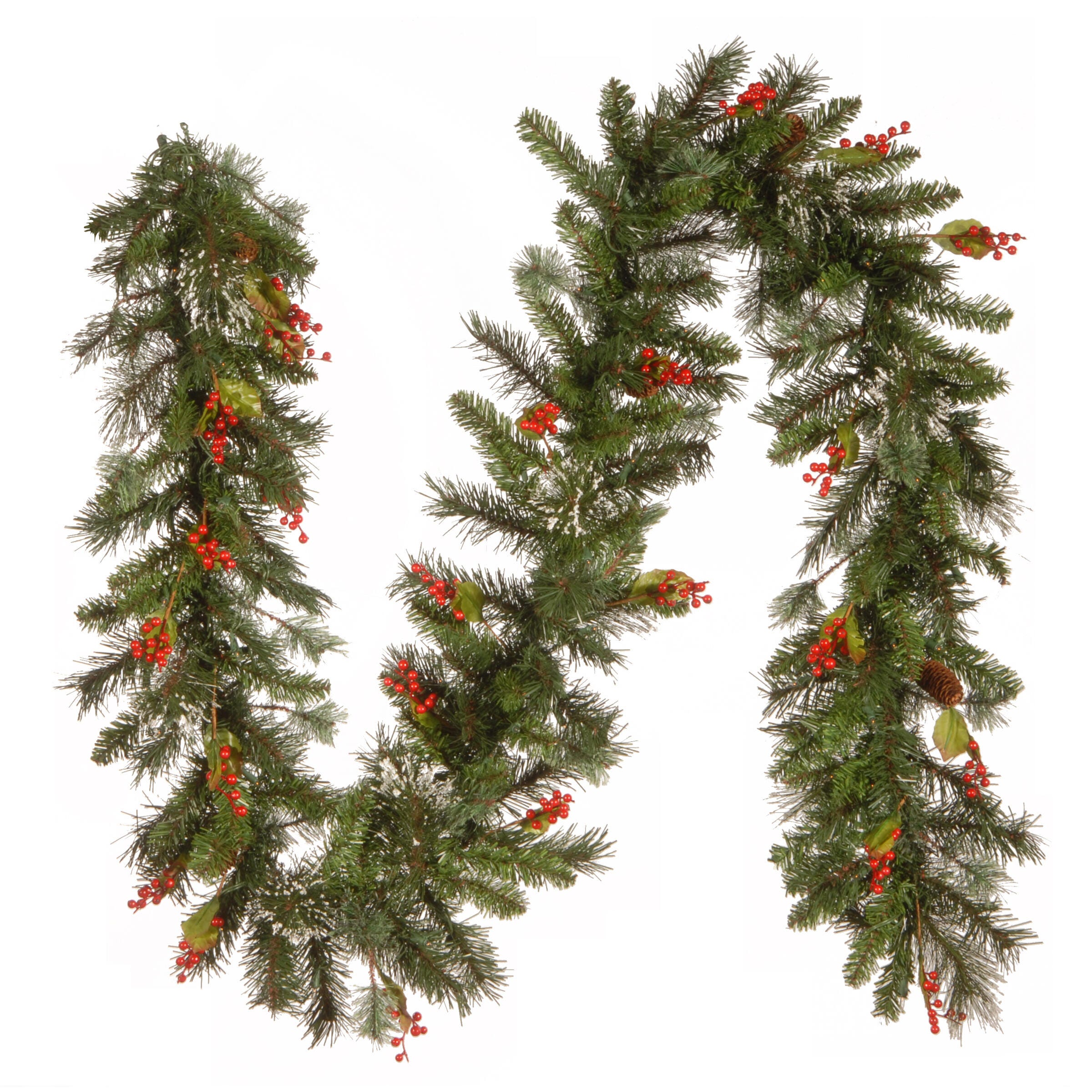 National Tree Company 9 ft. Wintry Pine Garland with Clear Lights, , large