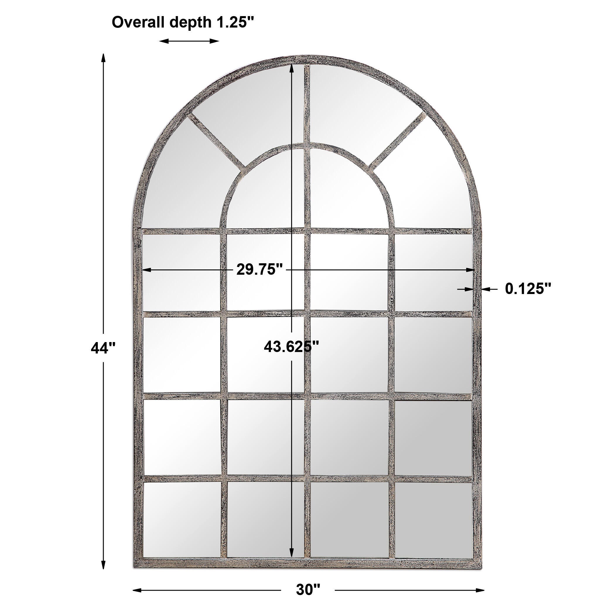 Exalted Living Arched Wall Mirror, , large