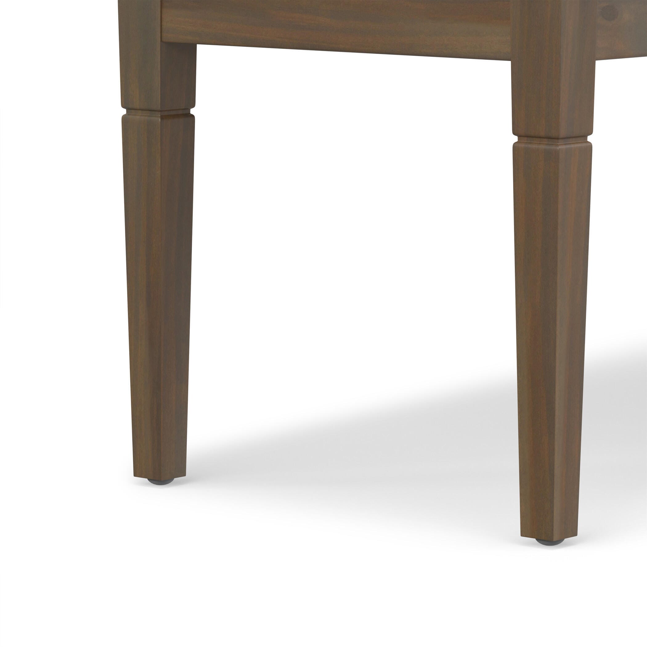 Simpli Home Waverly Waverly Tufted Ottoman Bench, Distressed Brown, large