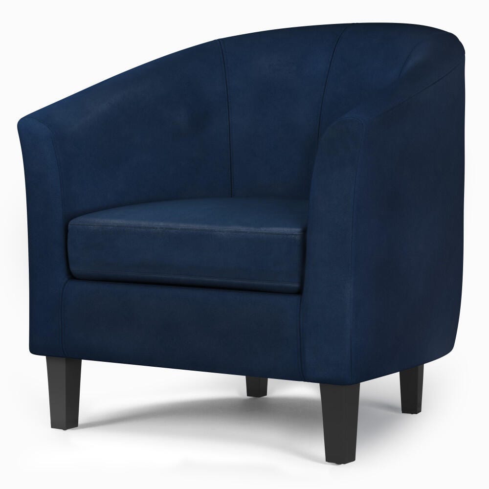 Simpli Home Austin Tub Chair, Dark Blue, large