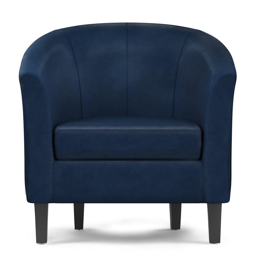Simpli Home Austin Tub Chair, Dark Blue, large