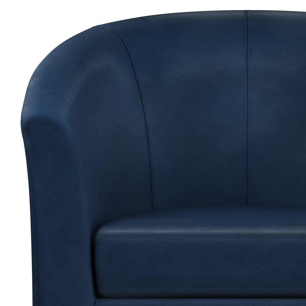 Simpli Home Austin Tub Chair, Dark Blue, large