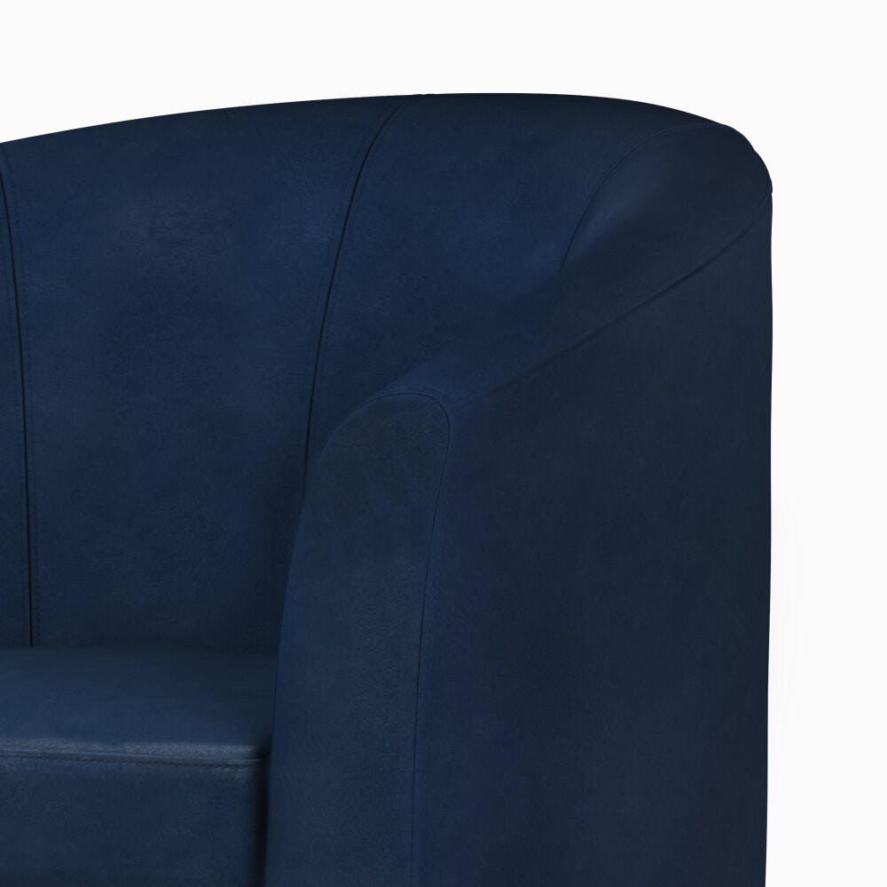 Simpli Home Austin Tub Chair, Dark Blue, large