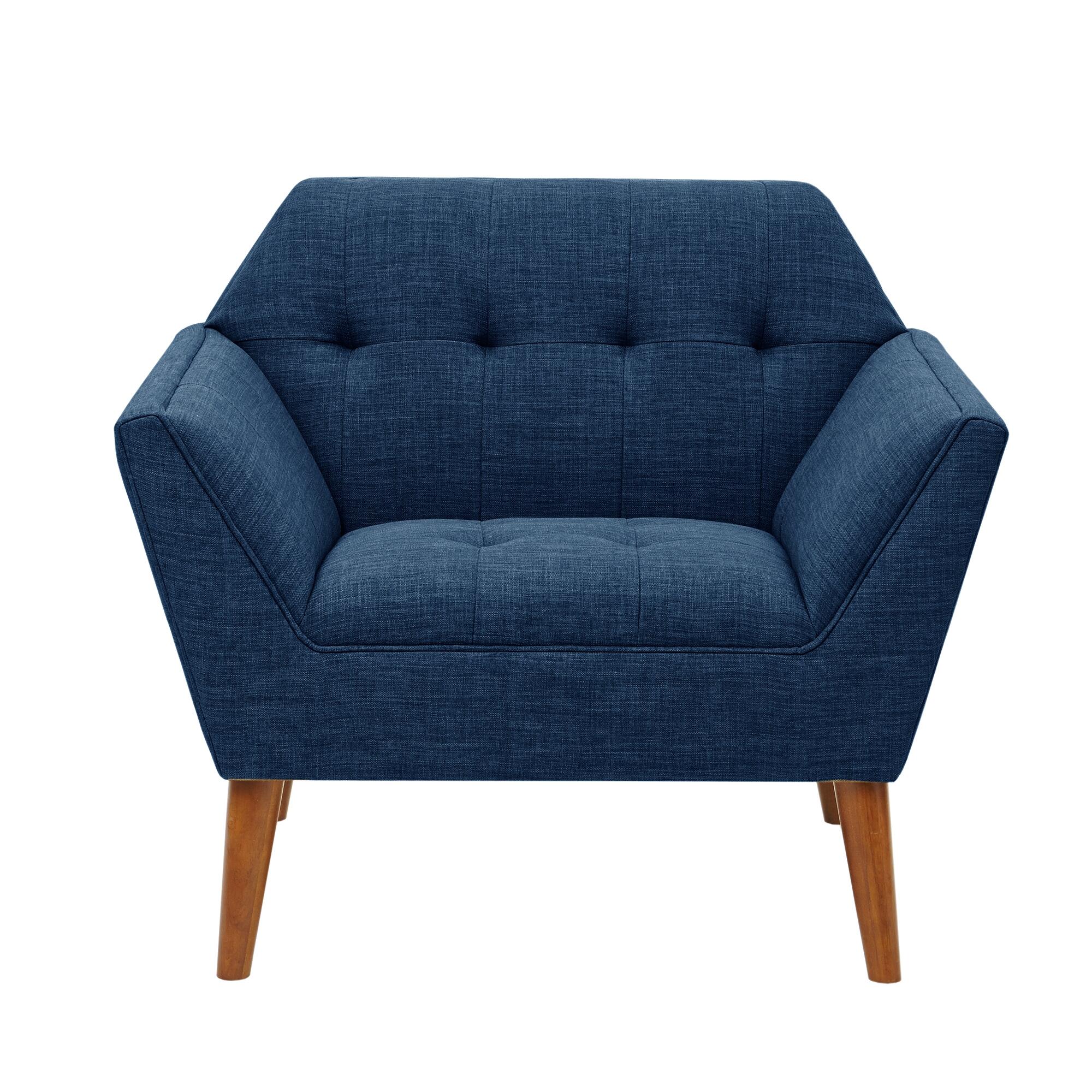 INK+IVY Newport Lounge Chair, Blue, large