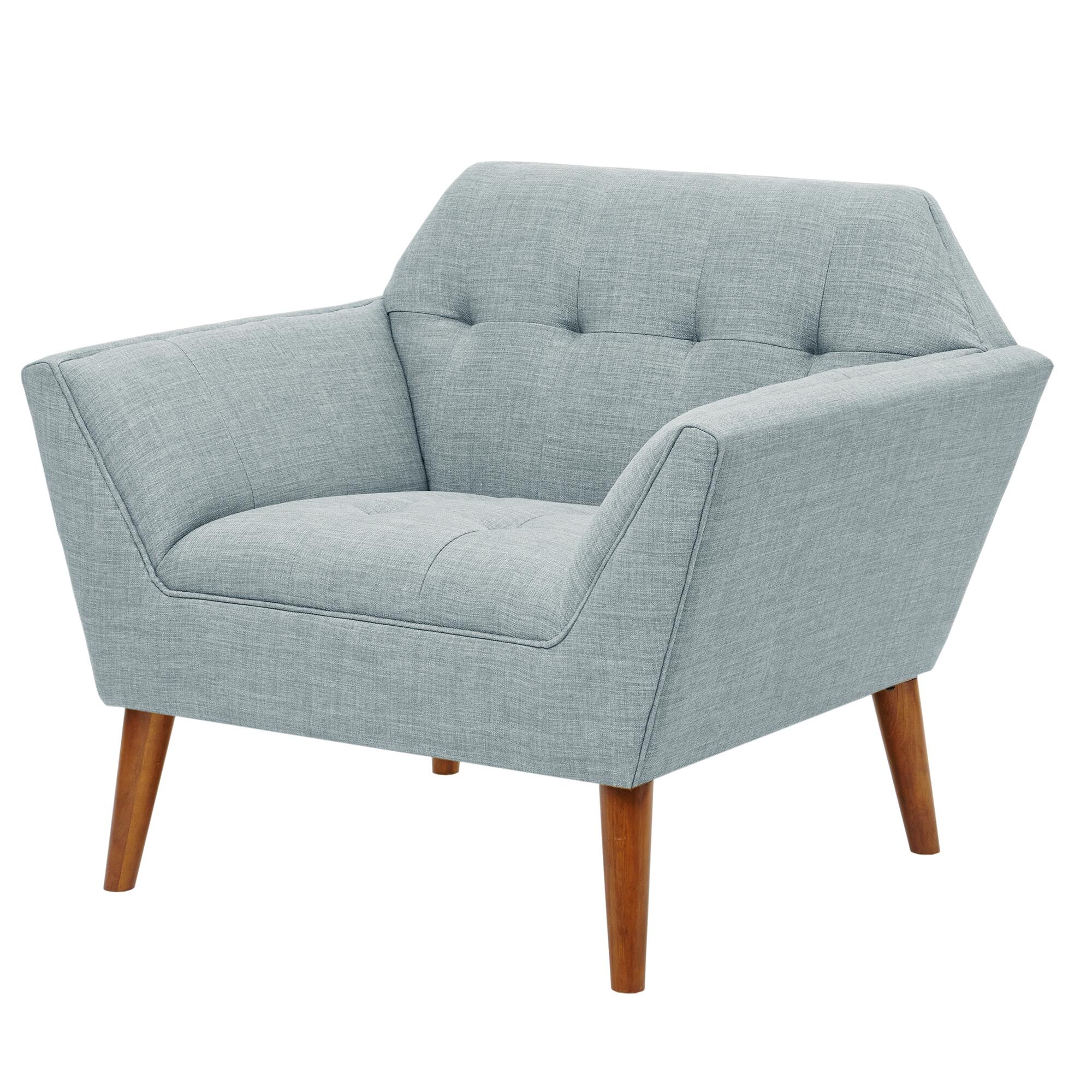 INK+IVY Newport Lounge Chair, Light Blue, large