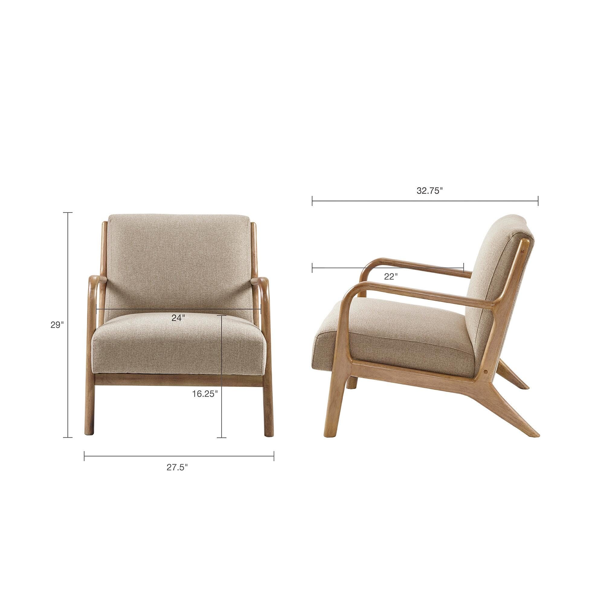 INK+IVY Novak Lounge Chair, Taupe, large
