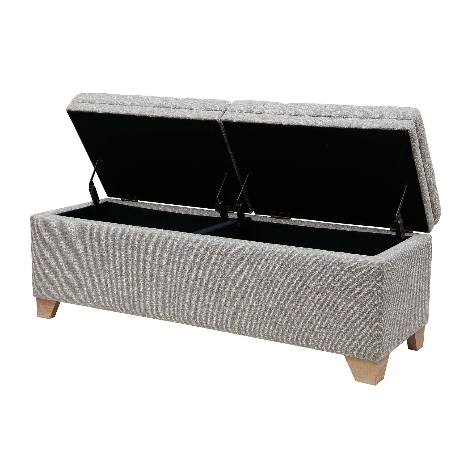 Madison Park Ashcroft Storage Bench, Gray Multi, large