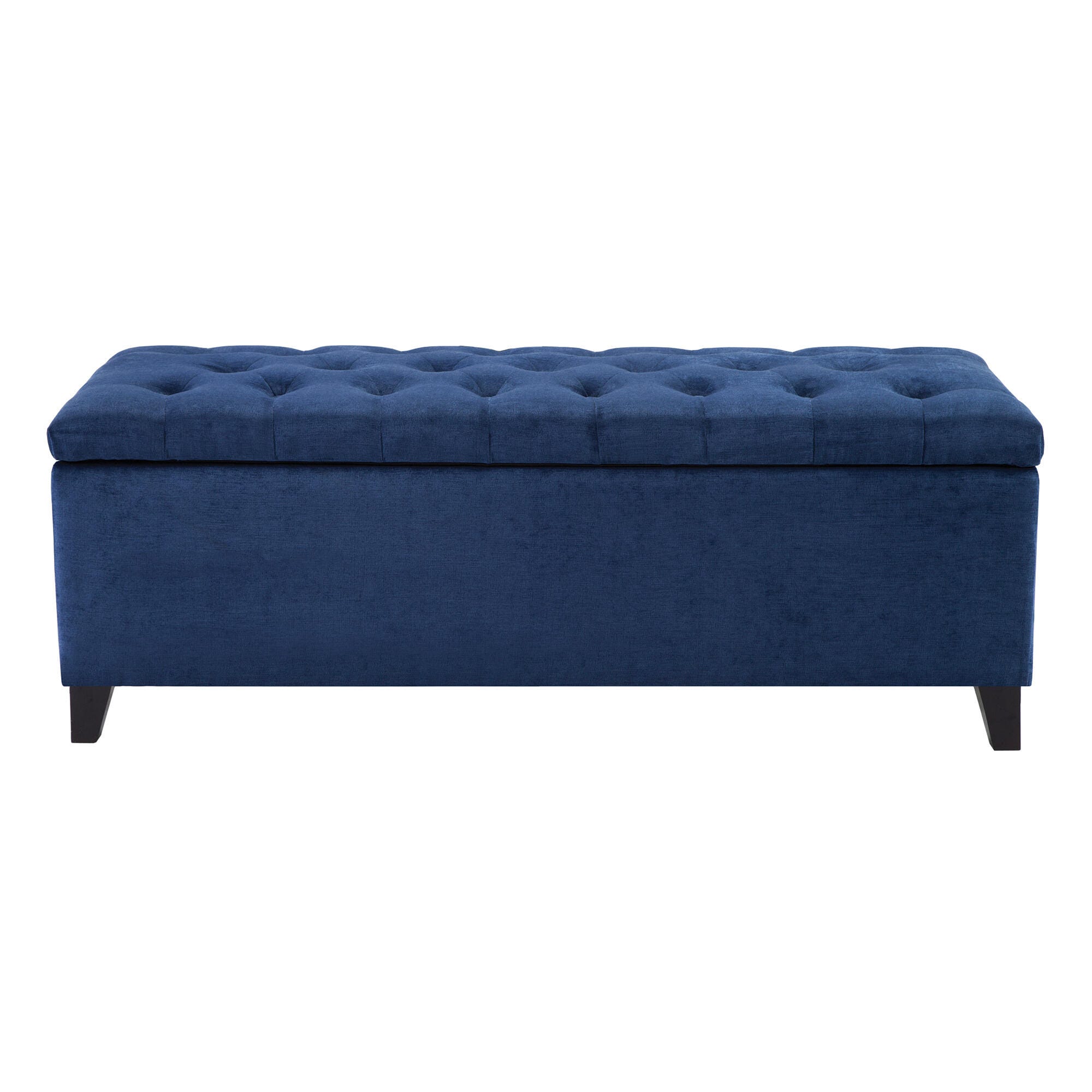 Madison Park Shandra Storage Bench, Navy, large