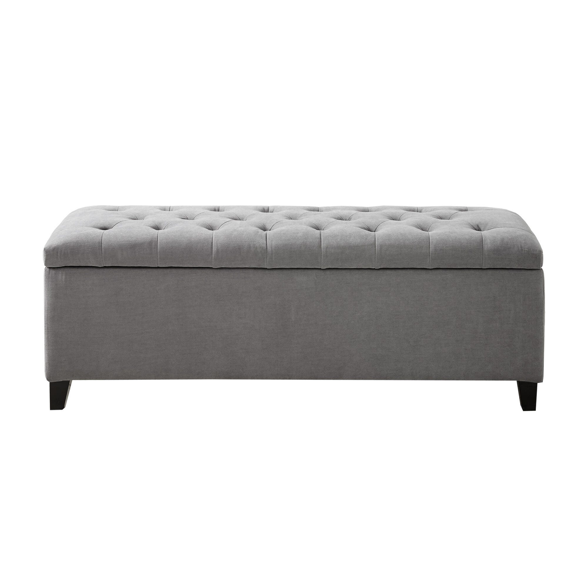 Madison Park Shandra Storage Bench, Gray, large