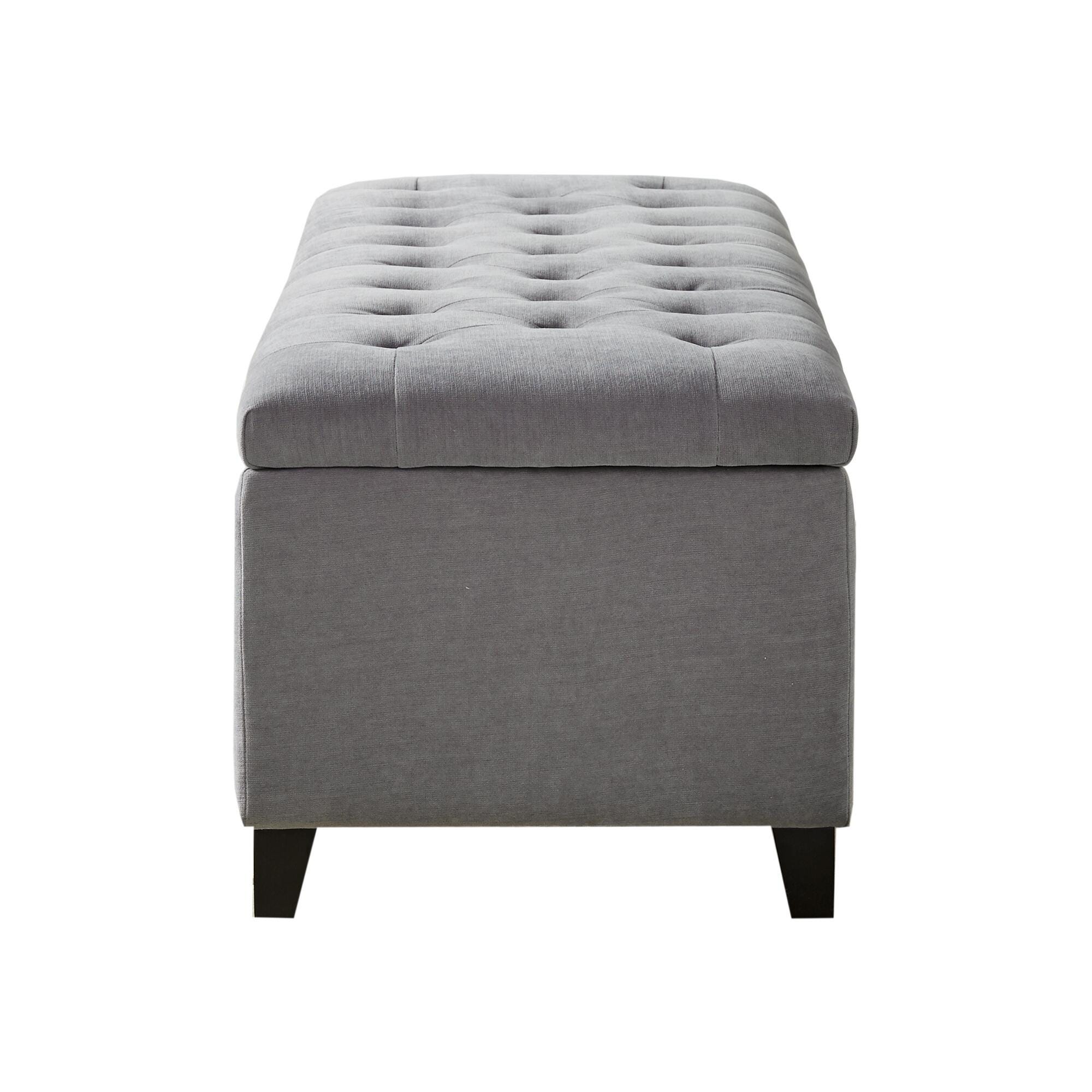 Madison Park Shandra Storage Bench, Gray, large