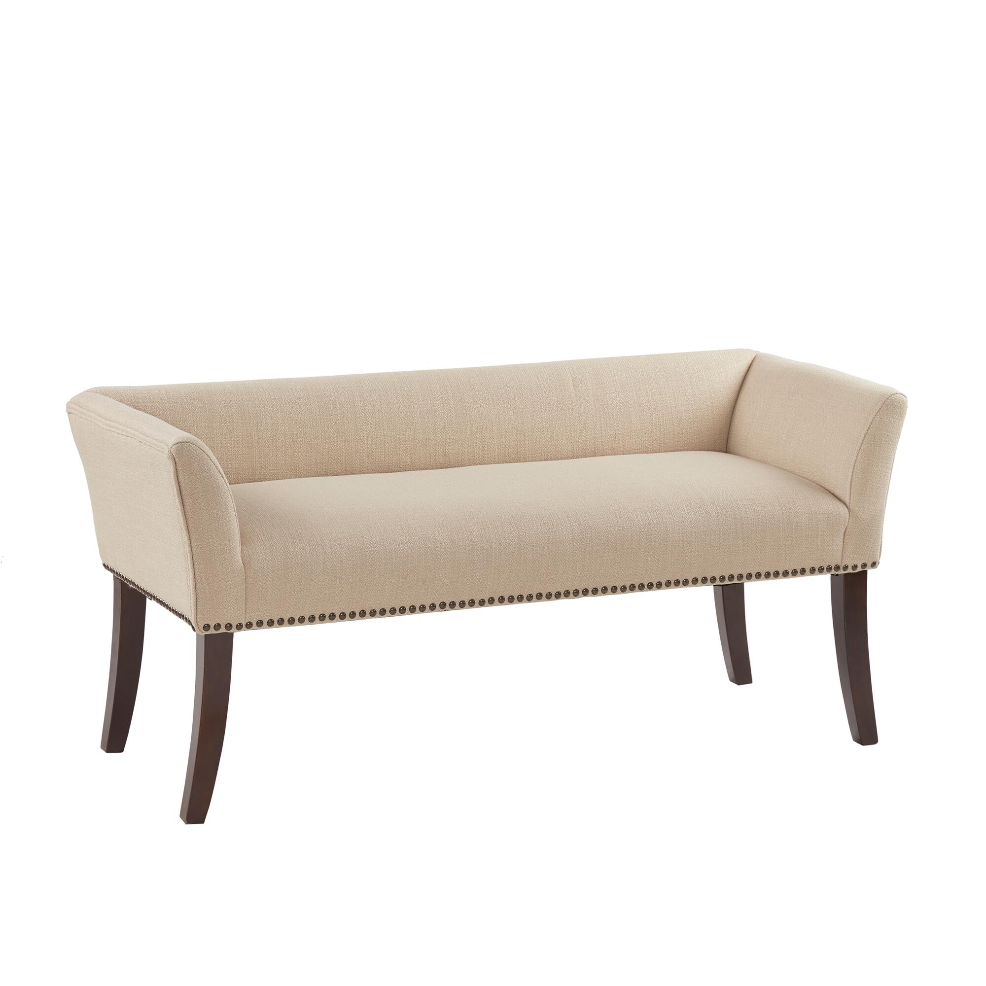 Madison Park Welburn Accent Bench, Cream, large