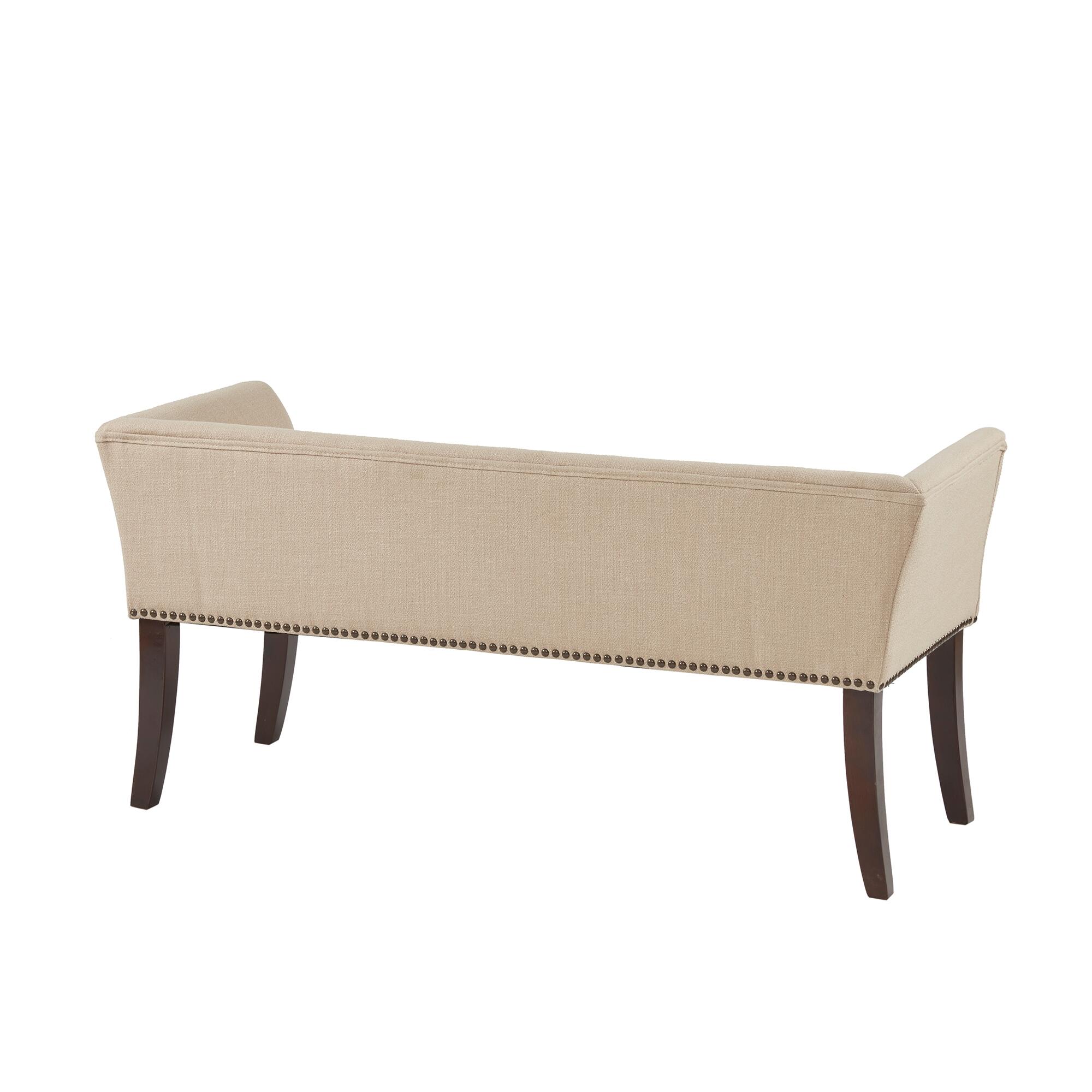 Madison Park Welburn Accent Bench, Cream, large