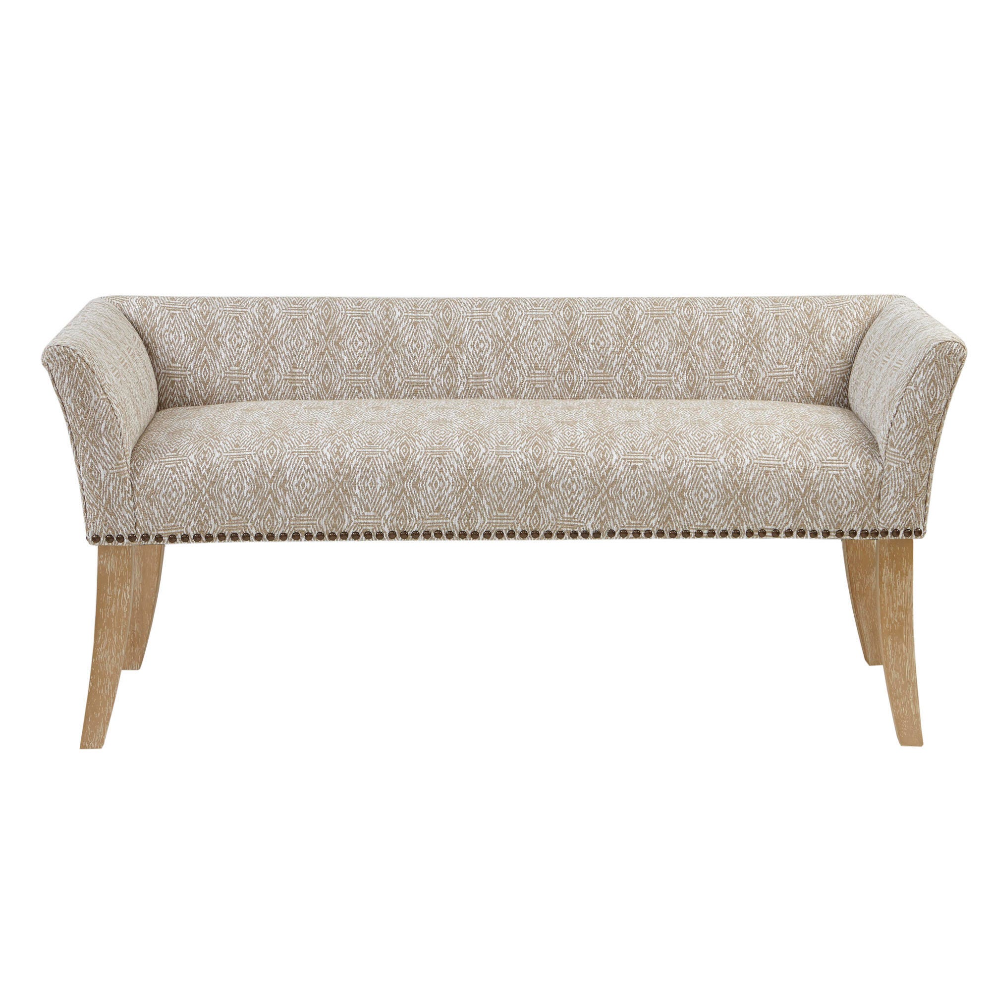 Madison Park Welburn Accent Bench, Taupe Multi, large