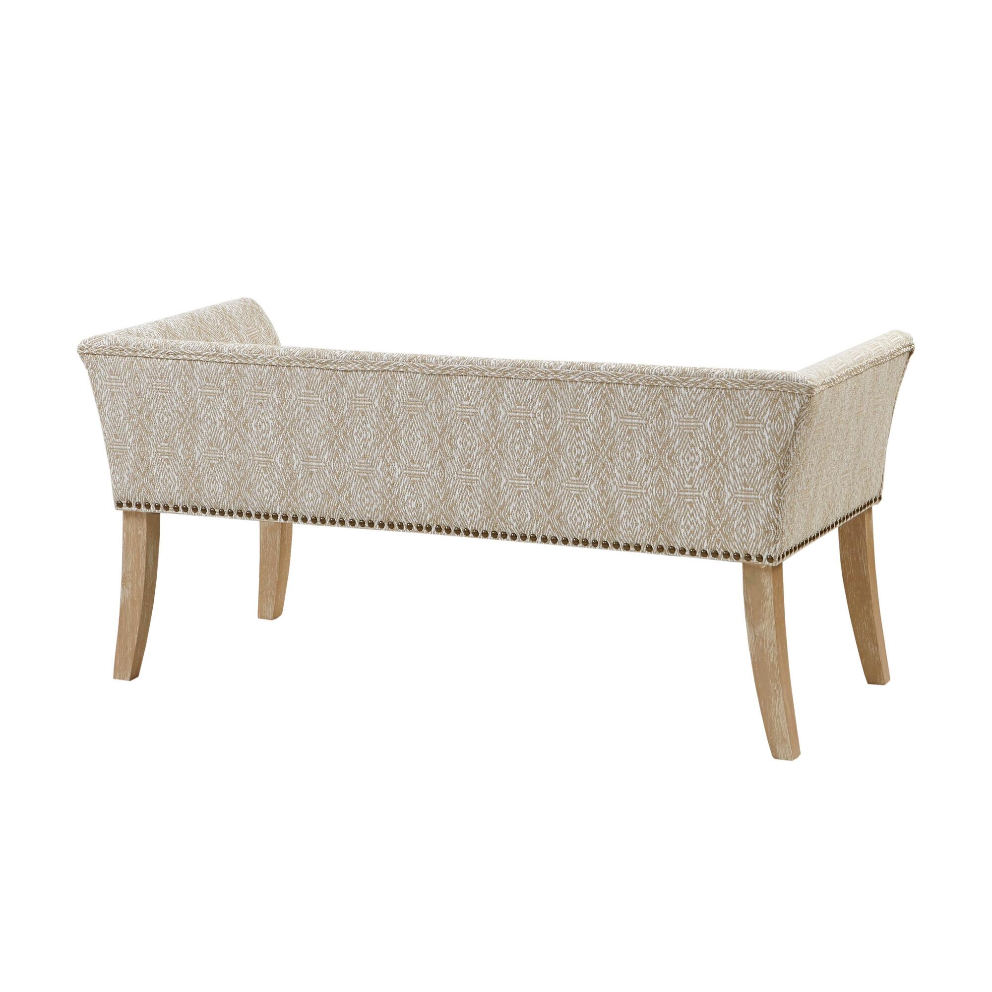 Madison Park Welburn Accent Bench, Taupe Multi, large
