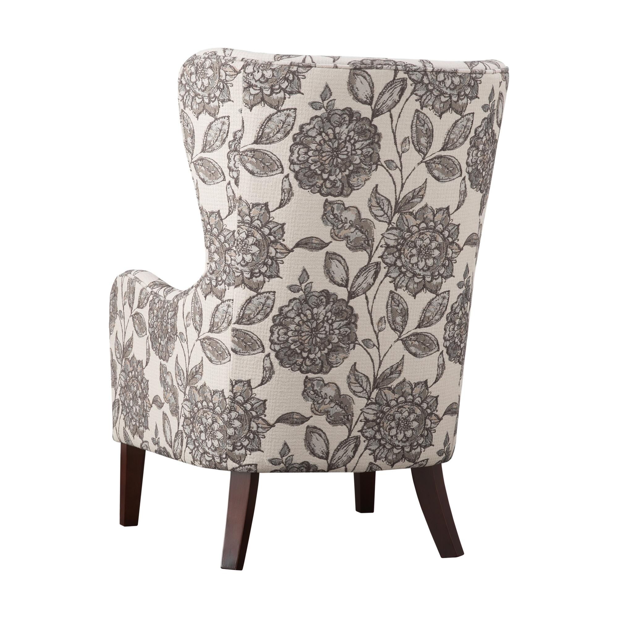 Madison Park Arianna Swoop Wing Chair, Multi, large