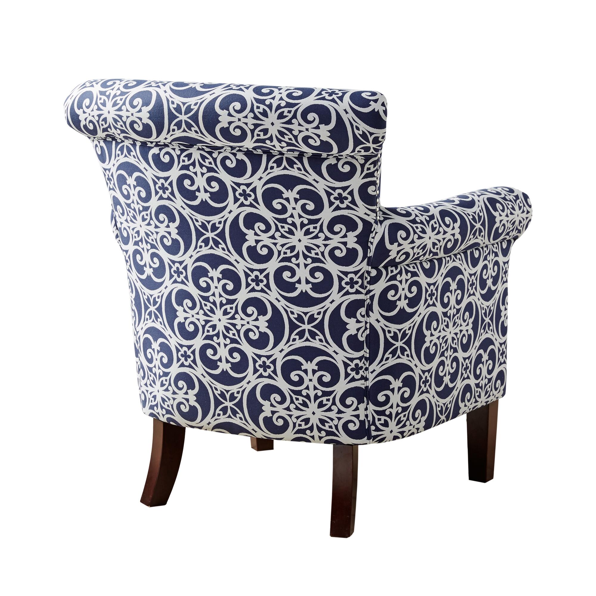 Madison Park Annie Brooke Tight Back Club Chair, Navy, large