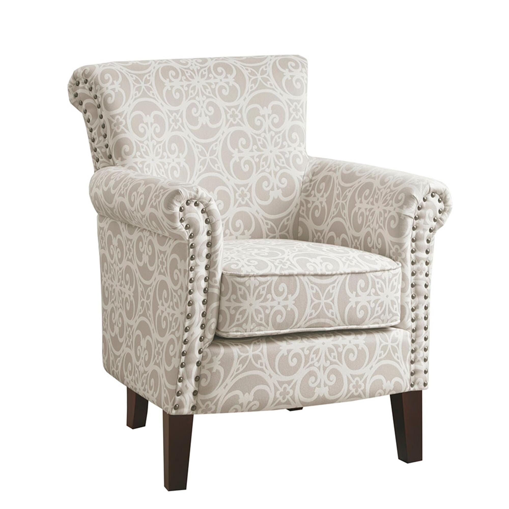 Madison Park Annie Brooke Tight Back Club Chair, Natural, large