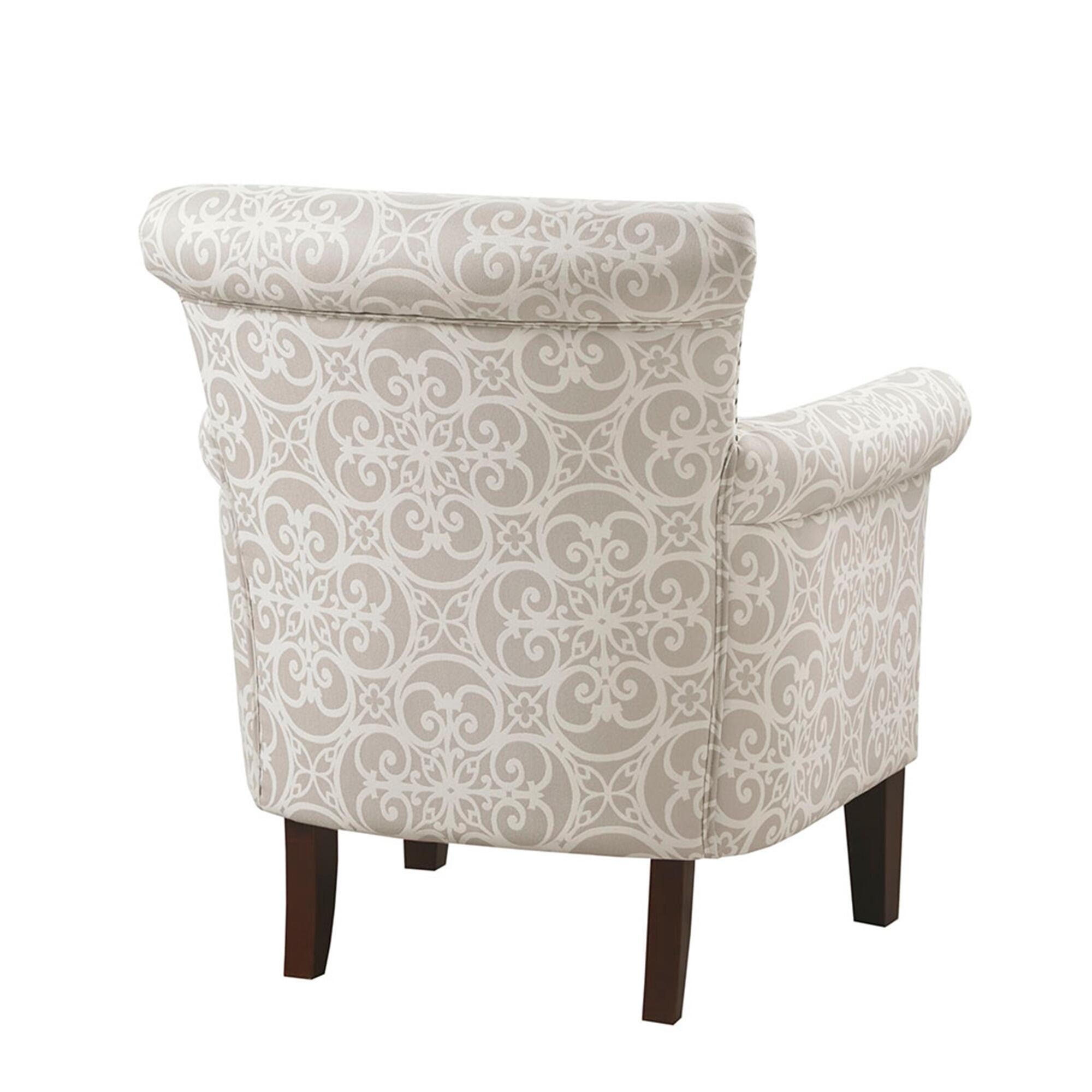 Madison Park Annie Brooke Tight Back Club Chair, Natural, large