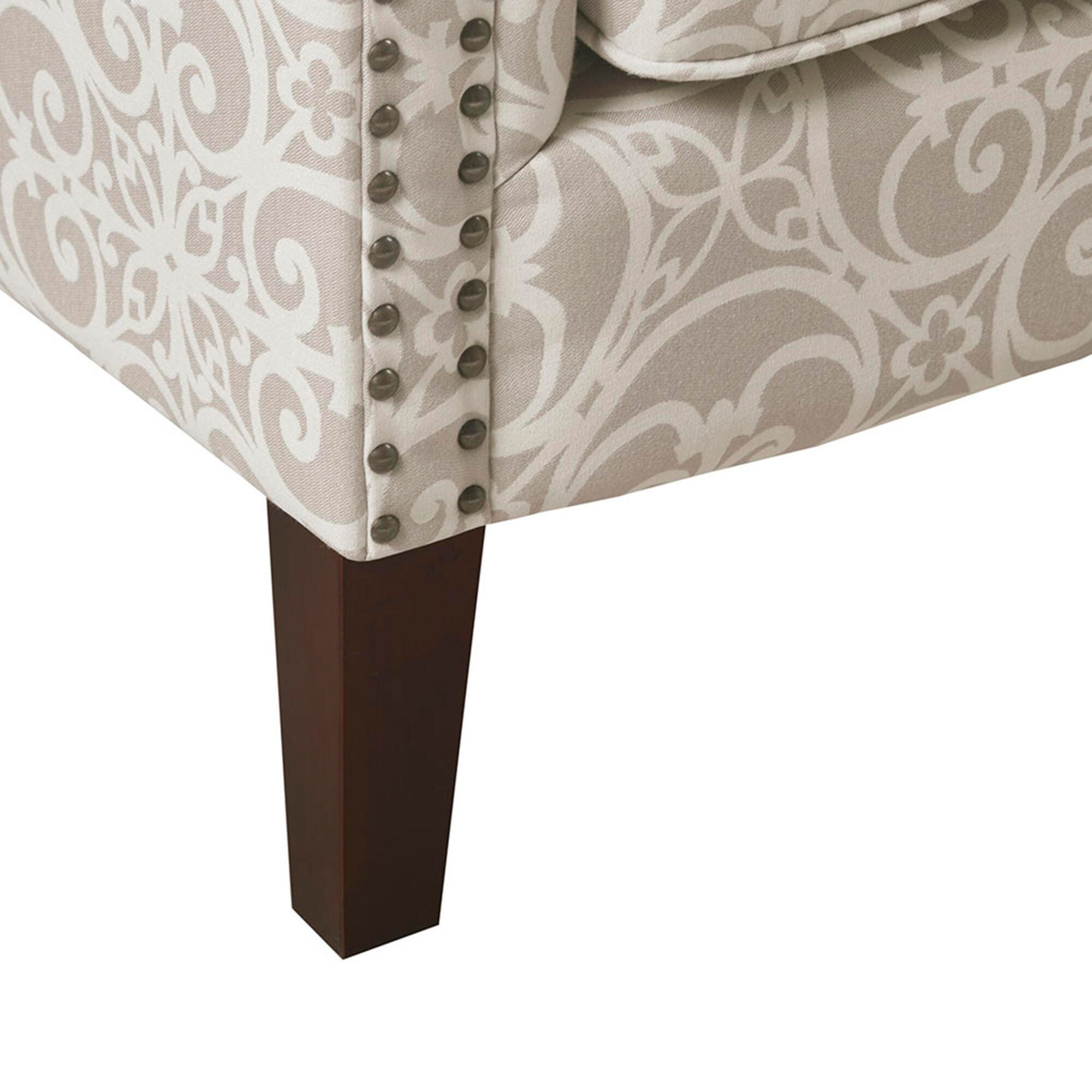 Madison Park Annie Brooke Tight Back Club Chair, Natural, large