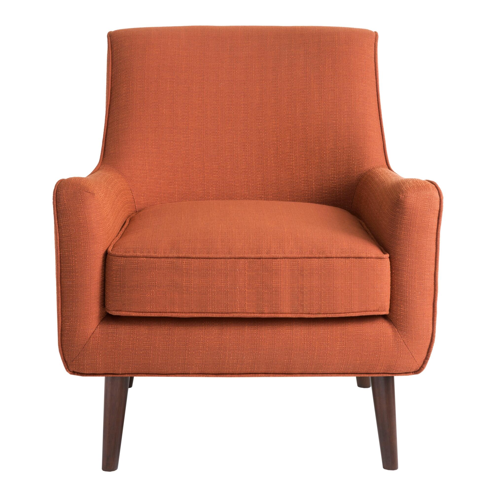 Madison Park Nathan Oxford Accent Chair, Burnt Orange, large