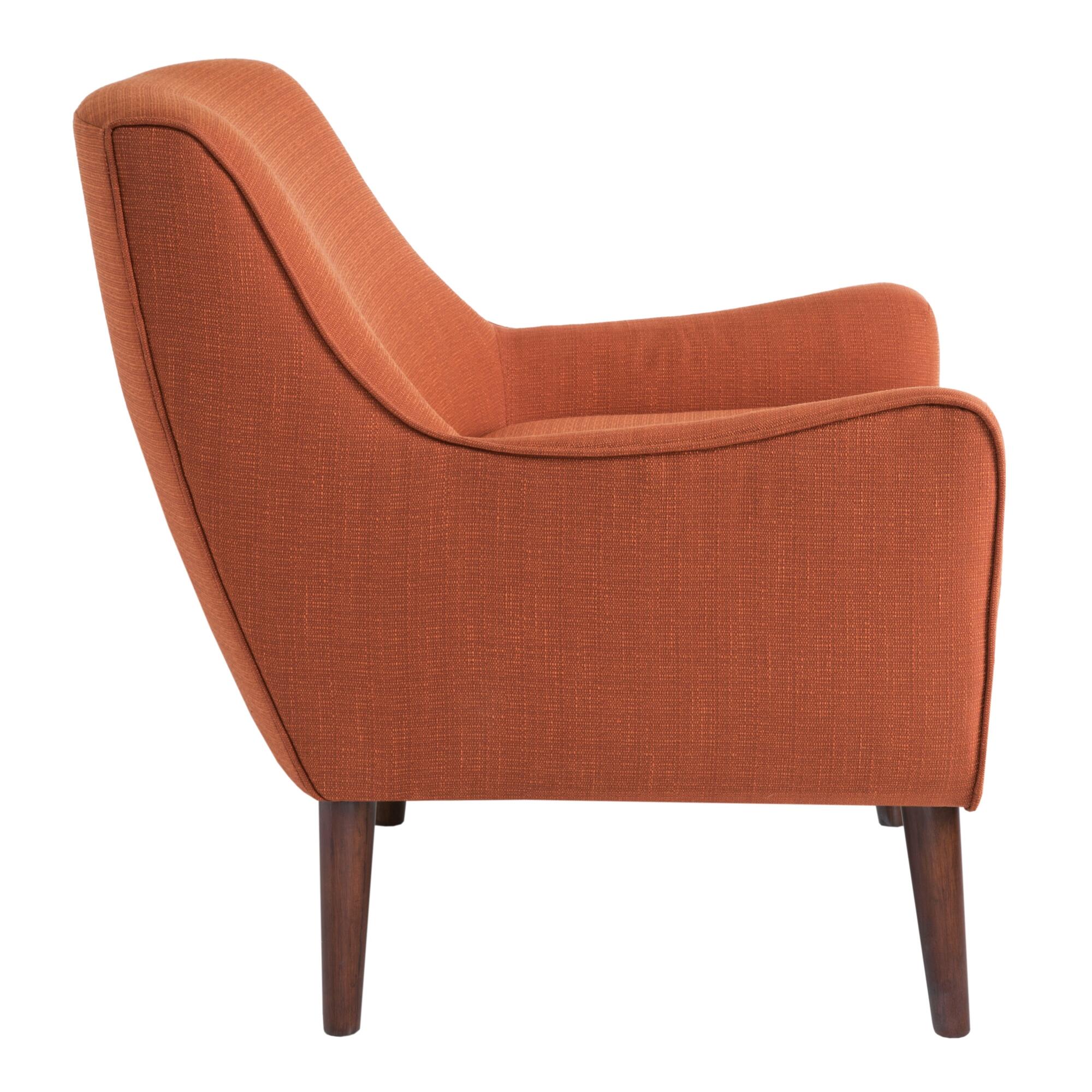 Madison Park Nathan Oxford Accent Chair, Burnt Orange, large