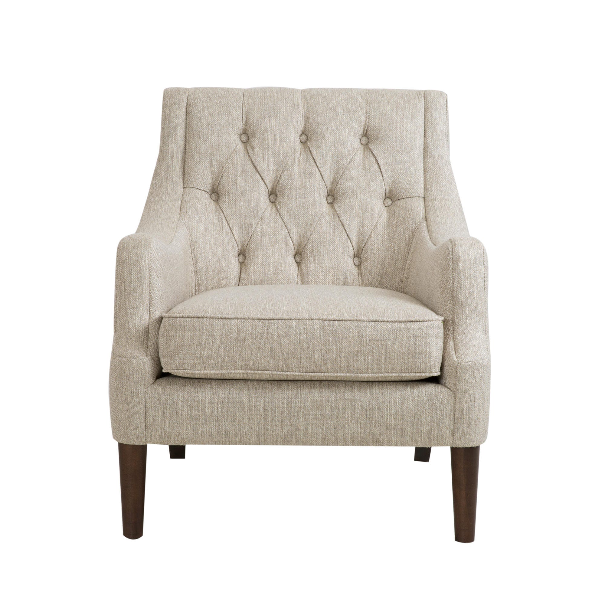 Madison Park Qwen Accent Chair, Beige, large