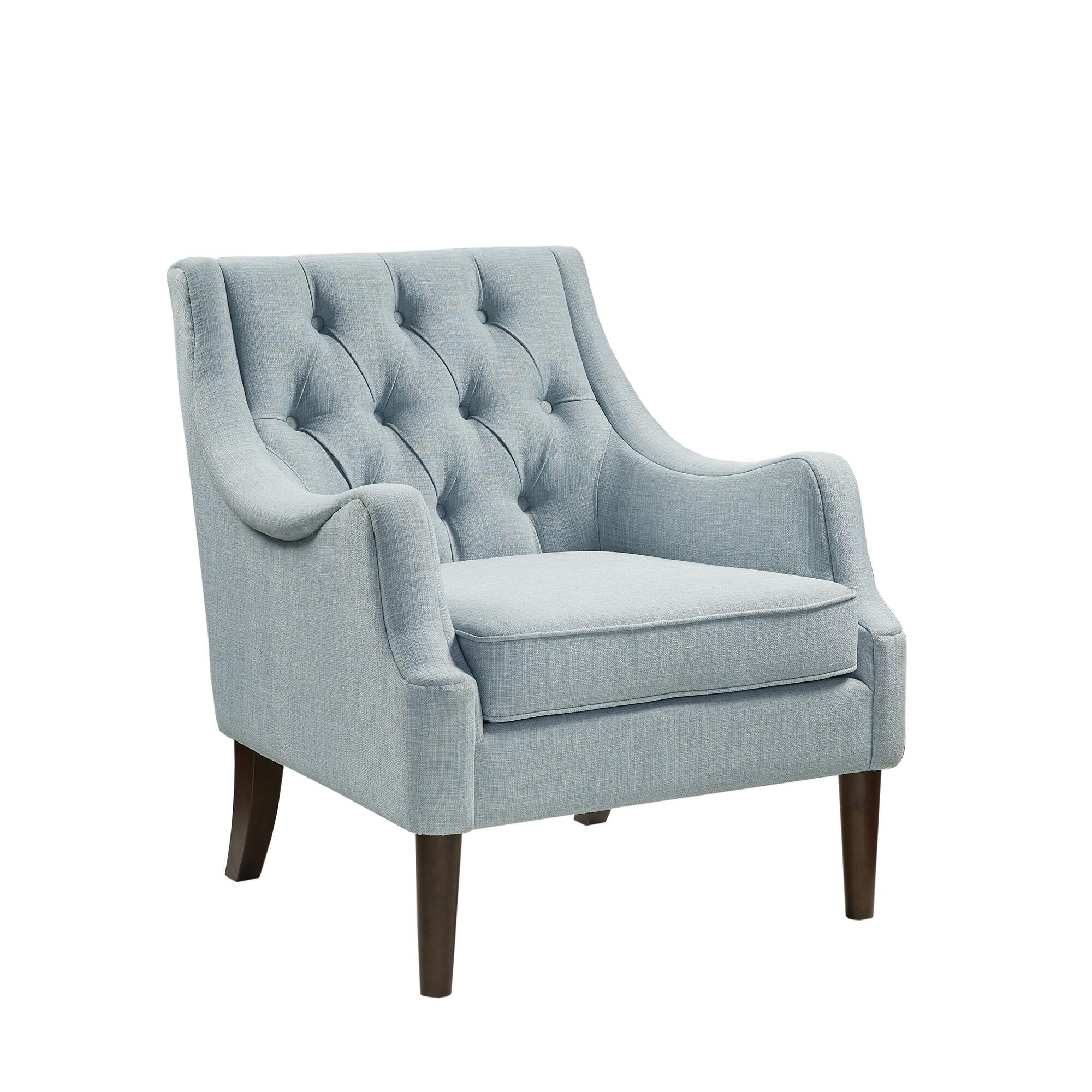 Madison Park Qwen Accent Chair, Dusty Blue, large